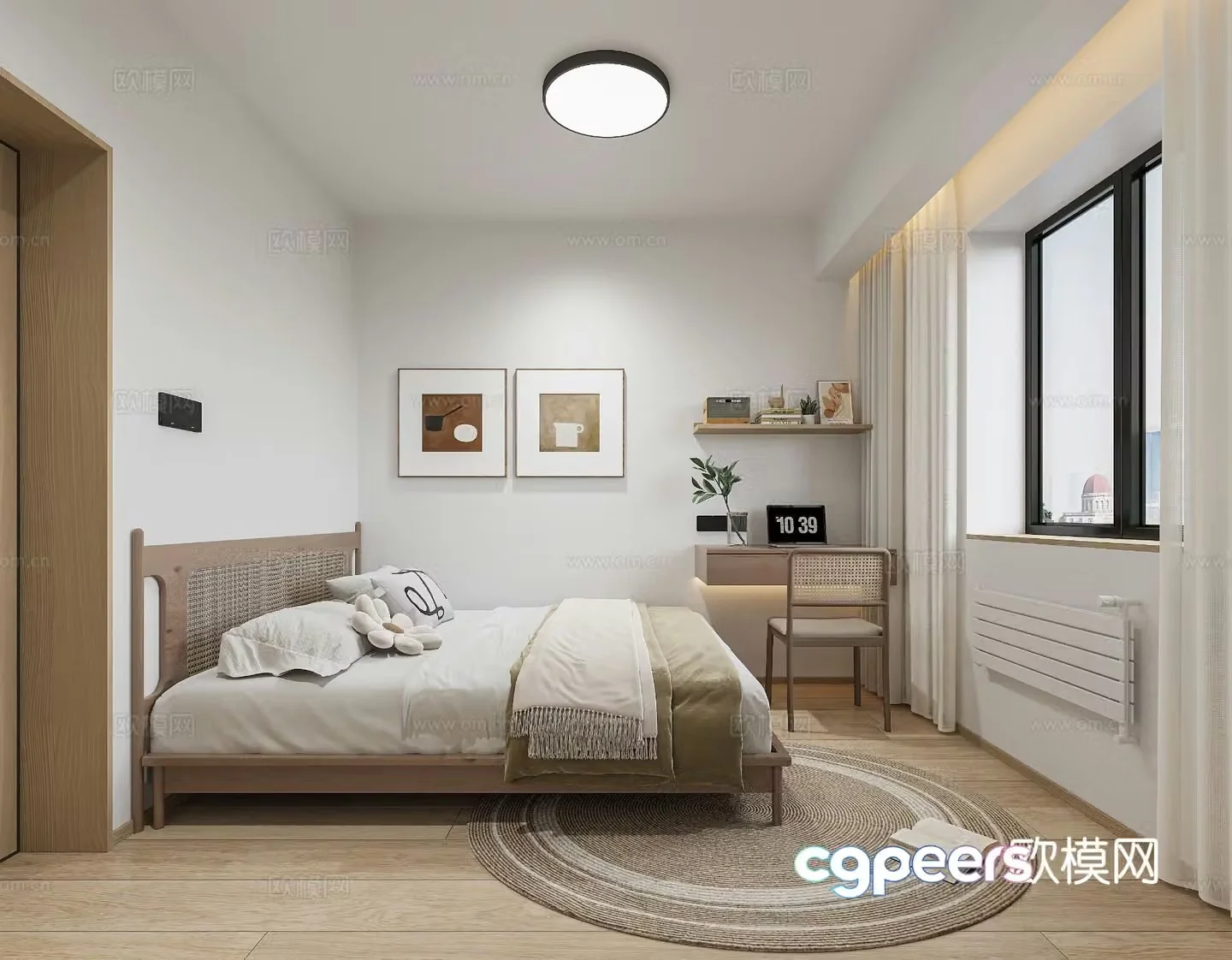 Nordic Bedroom Second Bedroom 3D model