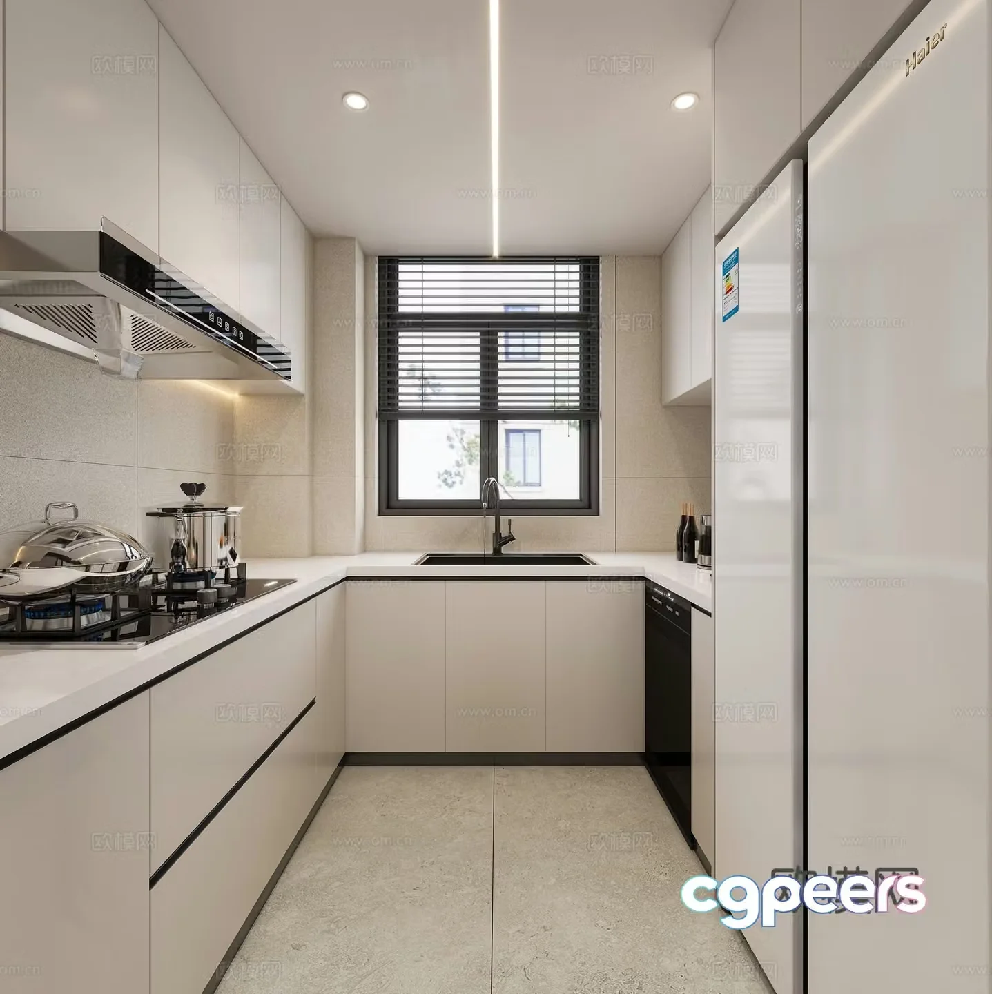 Modern kitchen 3d model