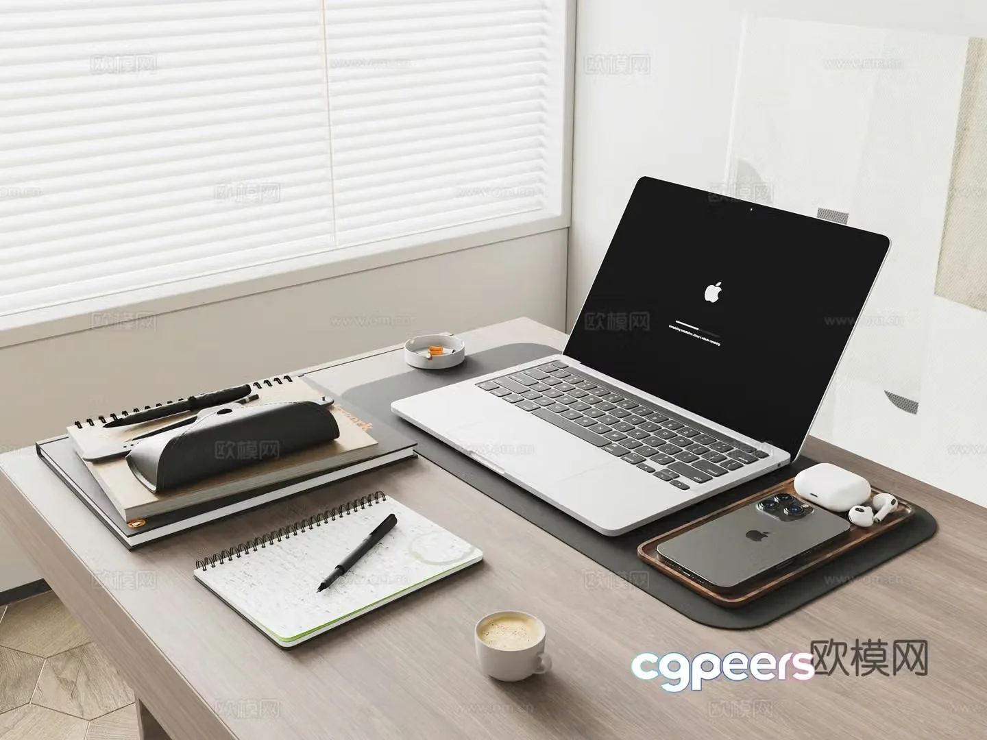 Laptop Desktop Ornaments Notebook 3d model