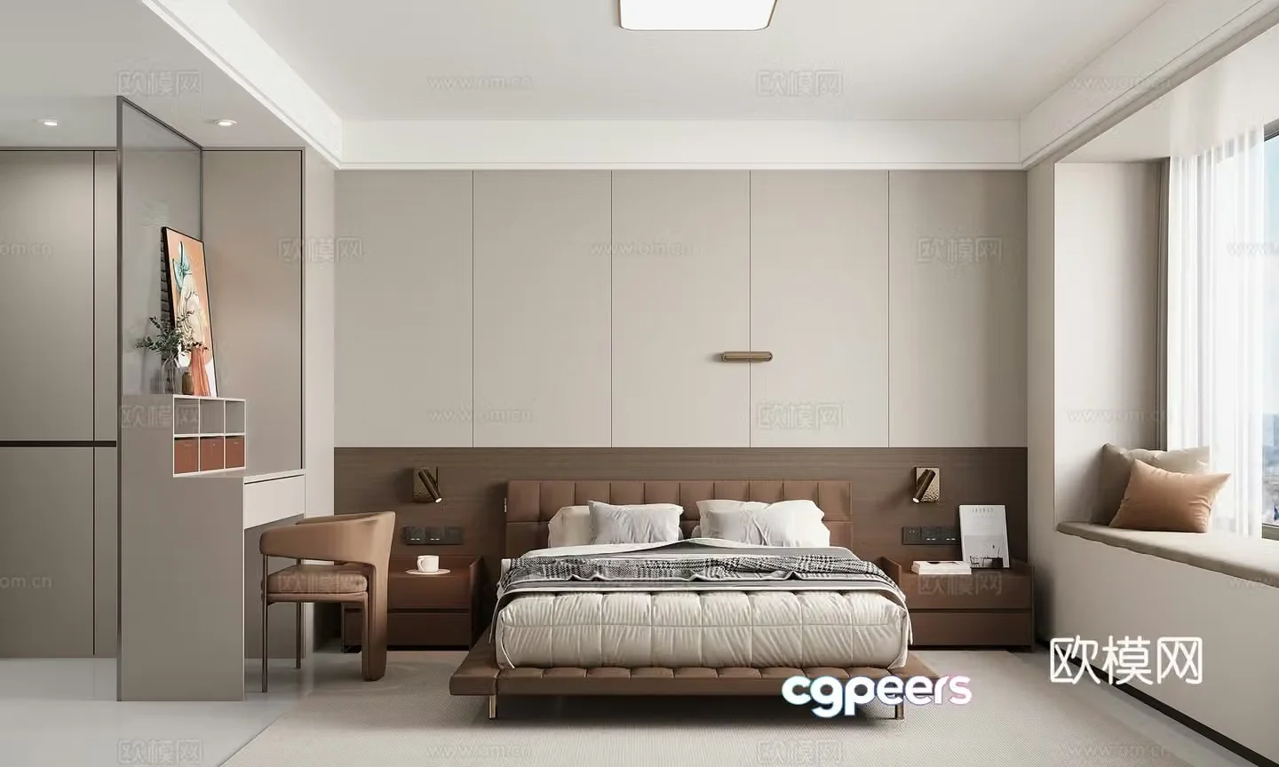 Modern bedroom 3d model