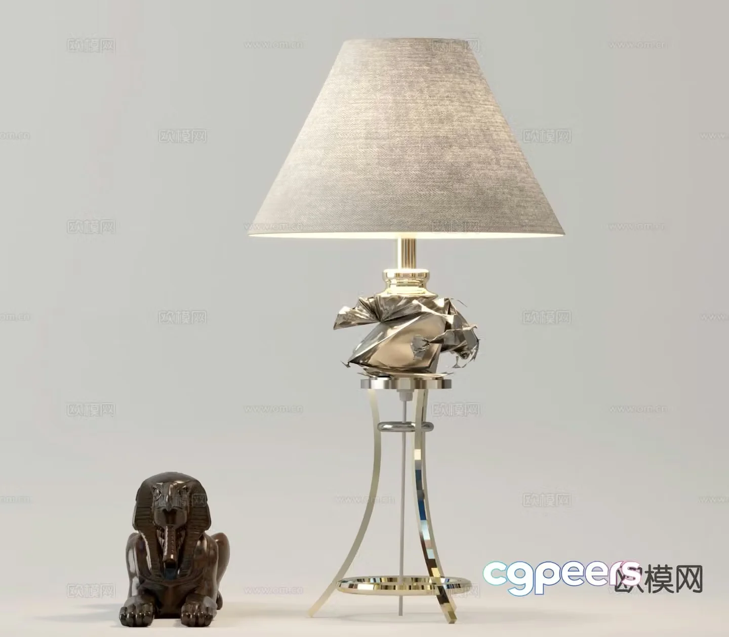 Light luxury desk lamp ornaments 3D model