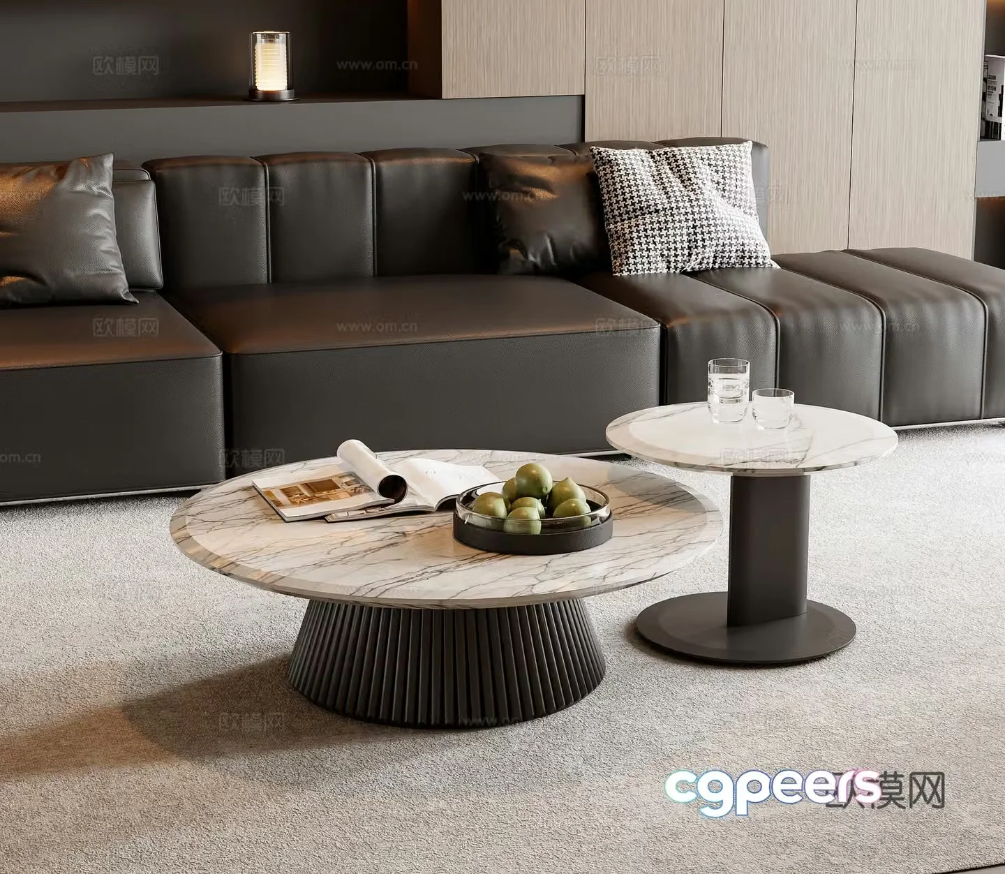 Modern mother-child coffee table 3d model