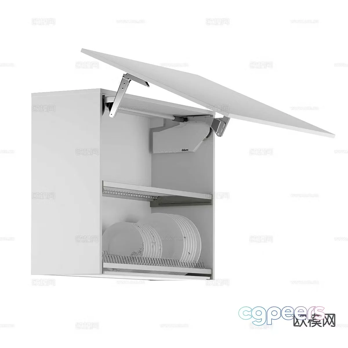 Modern wall cabinet sideboard 3d model