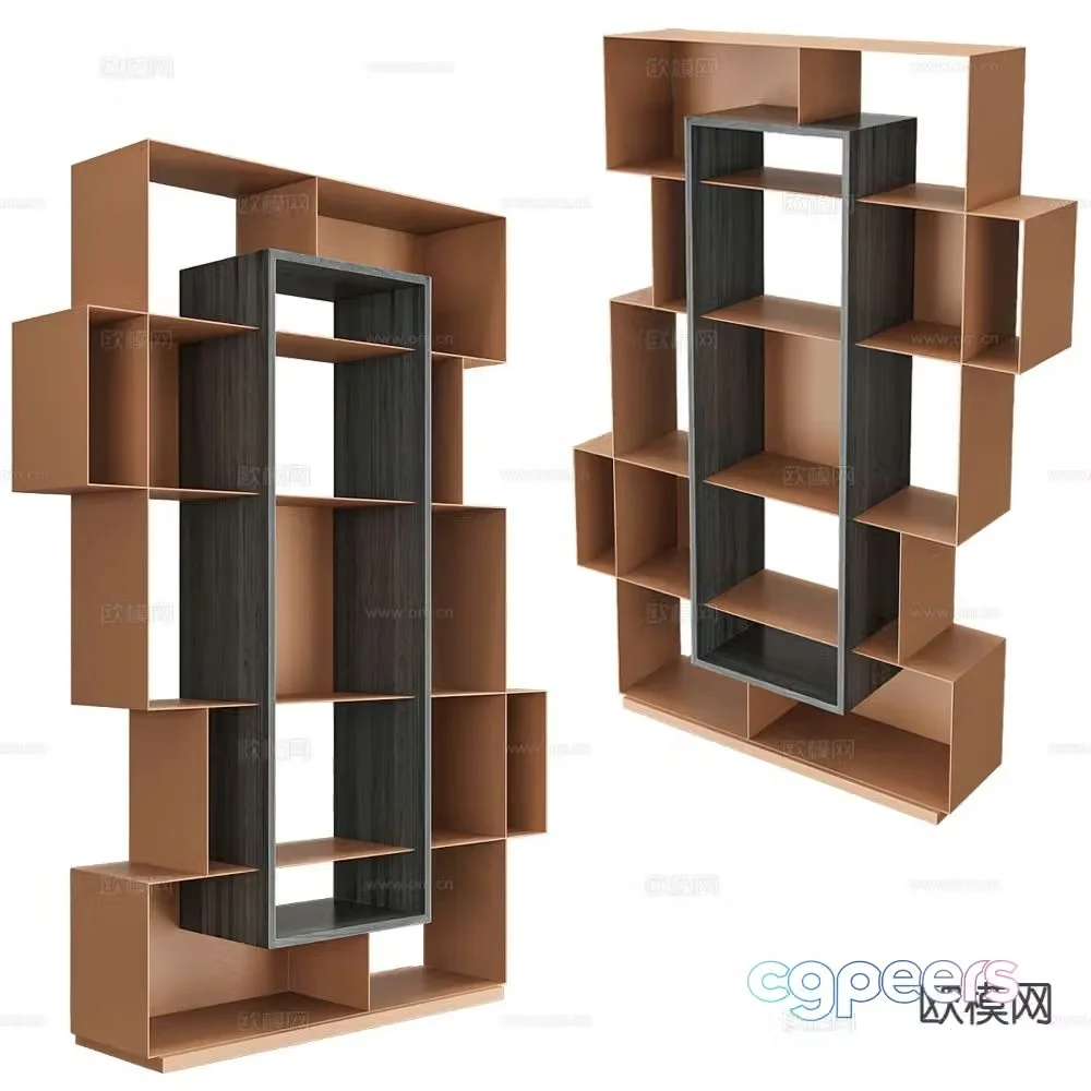 ELITE bookshelf decorative shelf 3d model