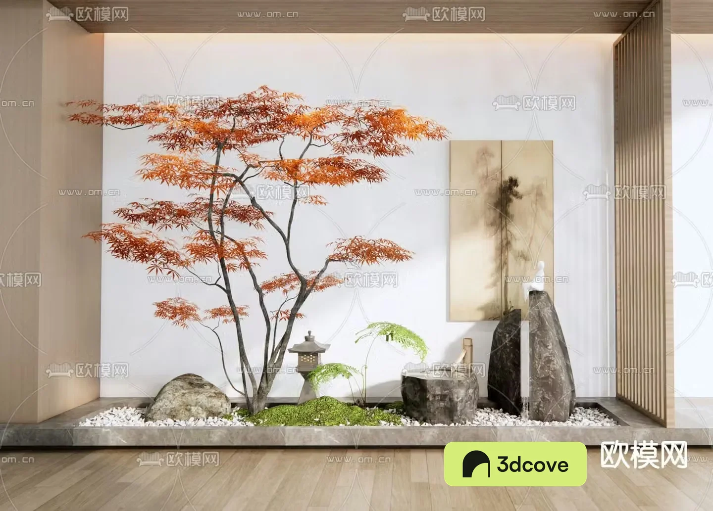Indoor landscaping dry landscape sketch
