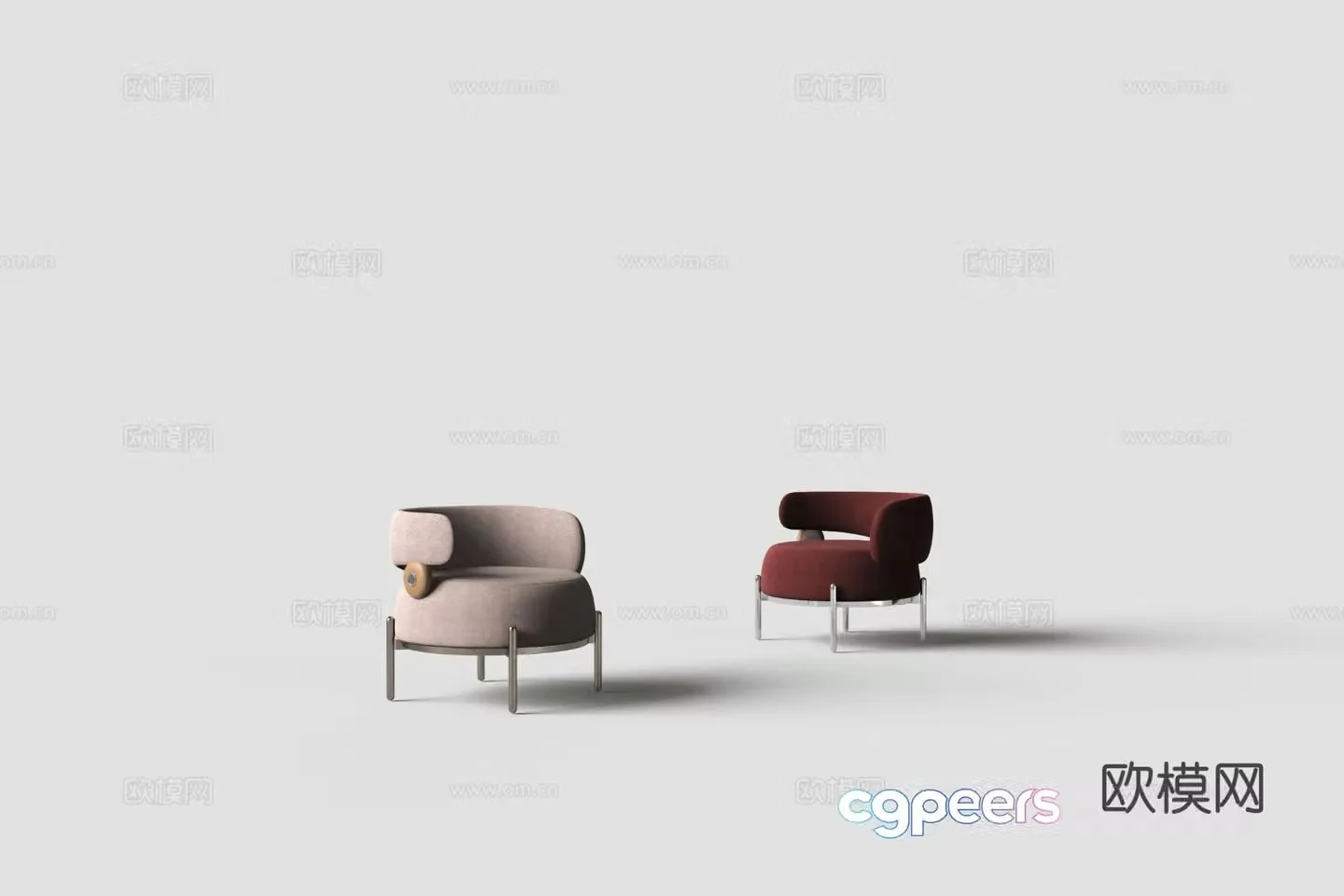 Modern chair leisure chair 3d model