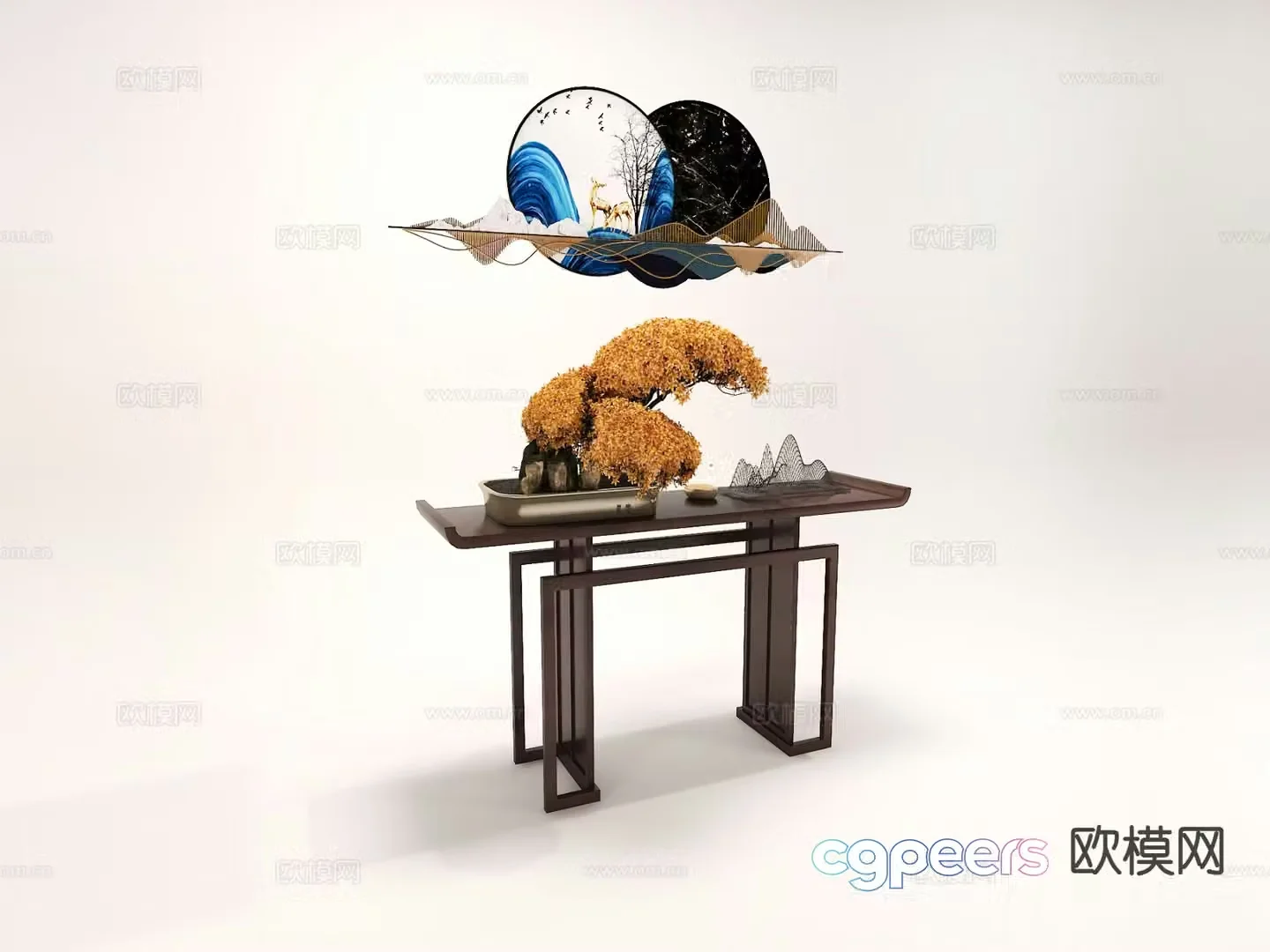 New Chinese-style Duanjingdai 3D model