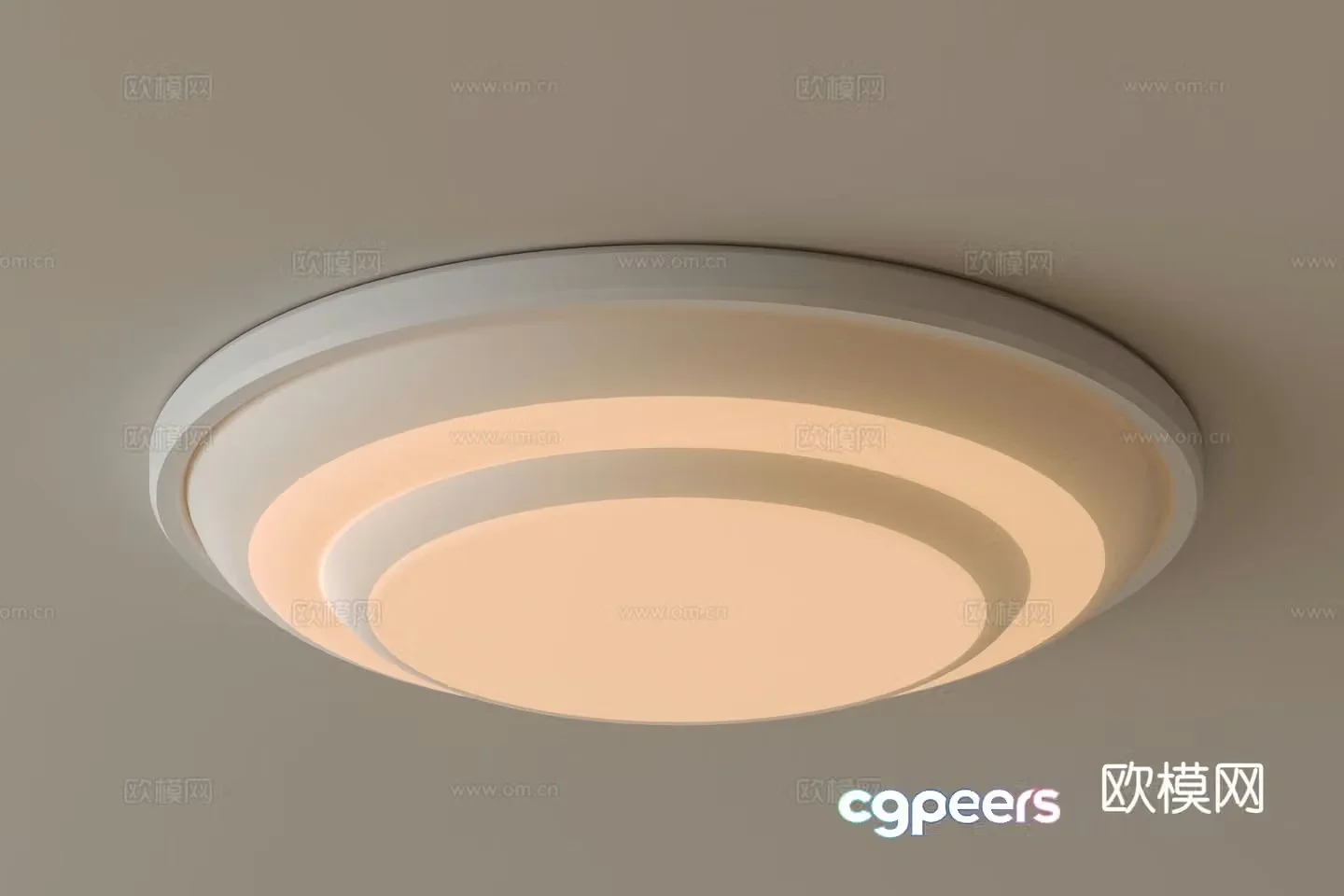Cream style ceiling lamp round ceiling lamp 3d model