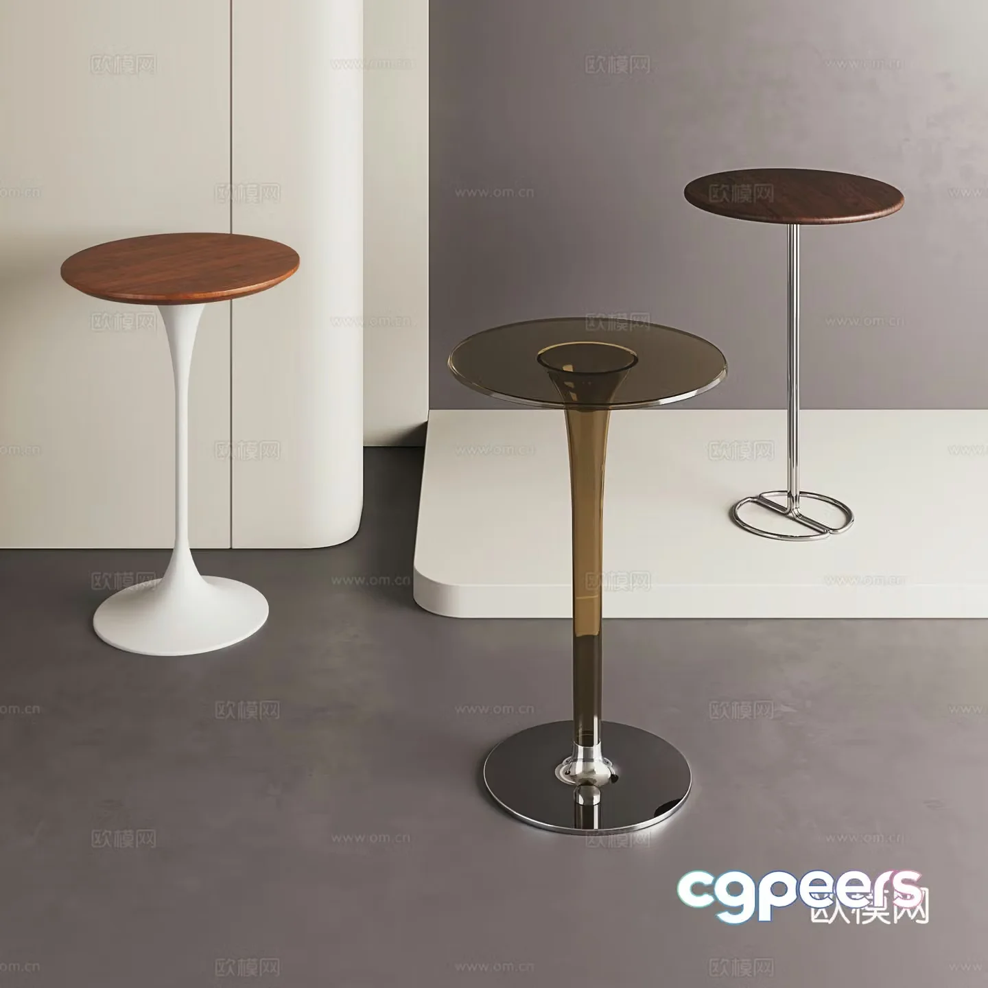 Modern bar table Nordic high table high table bar table casual table 3d model