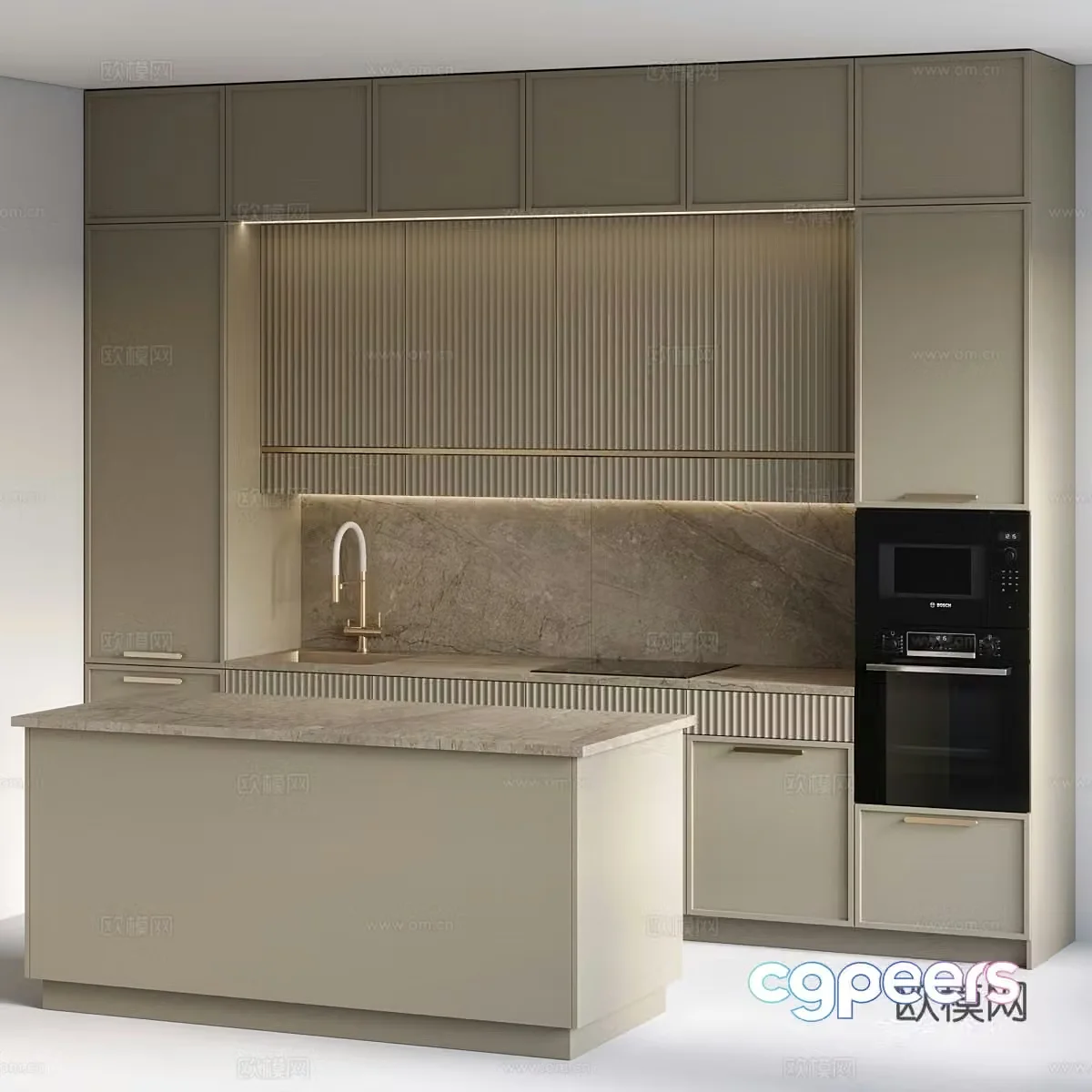 Kitchen island cabinet 3d model