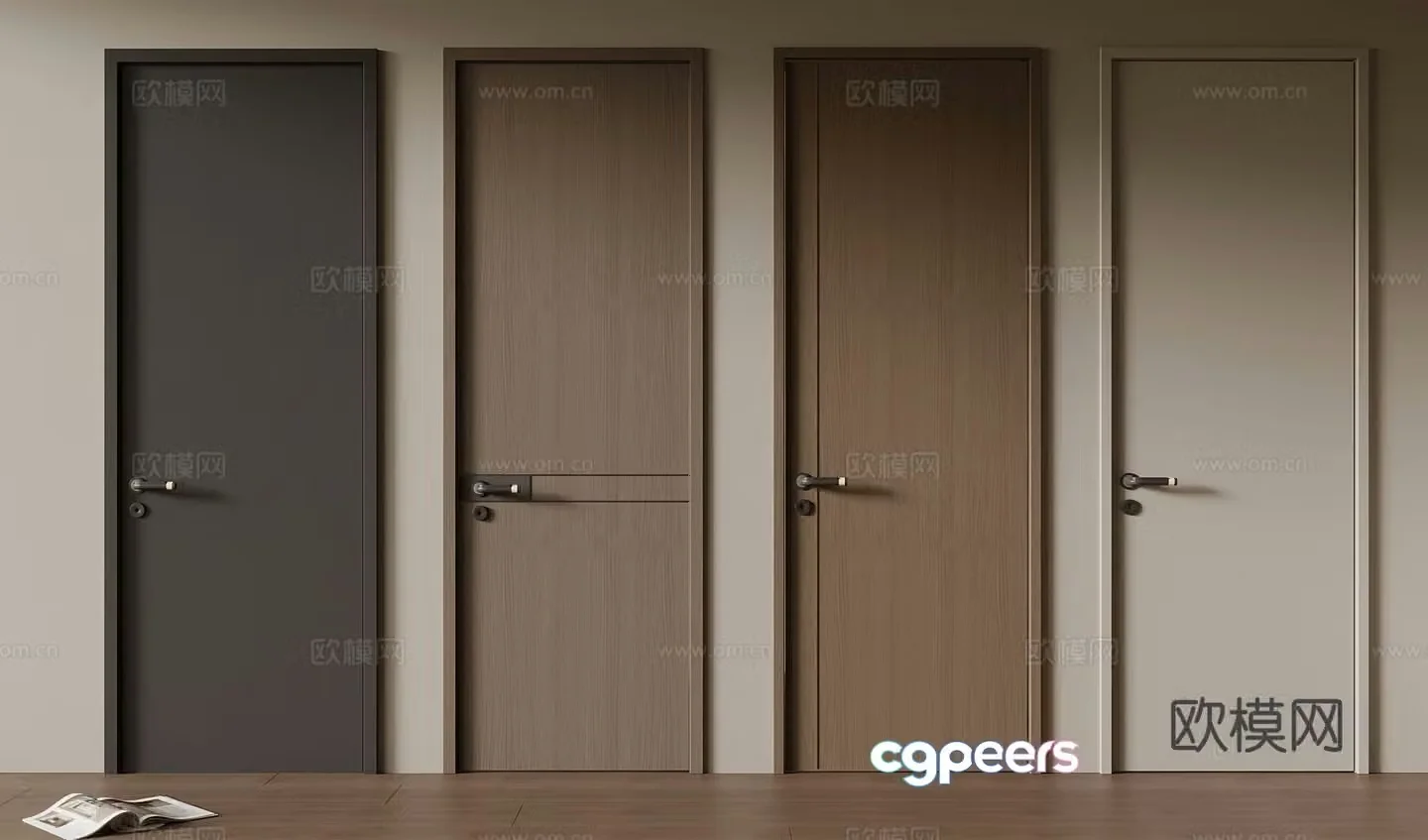 Modern Door Indoor Door Single Open Door 3D Model