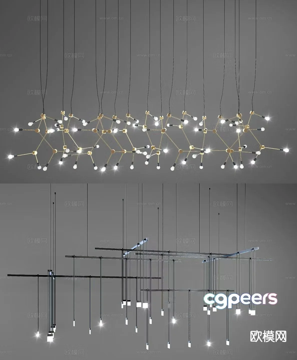 Light luxury decorative lamp lobby lamp 3d model