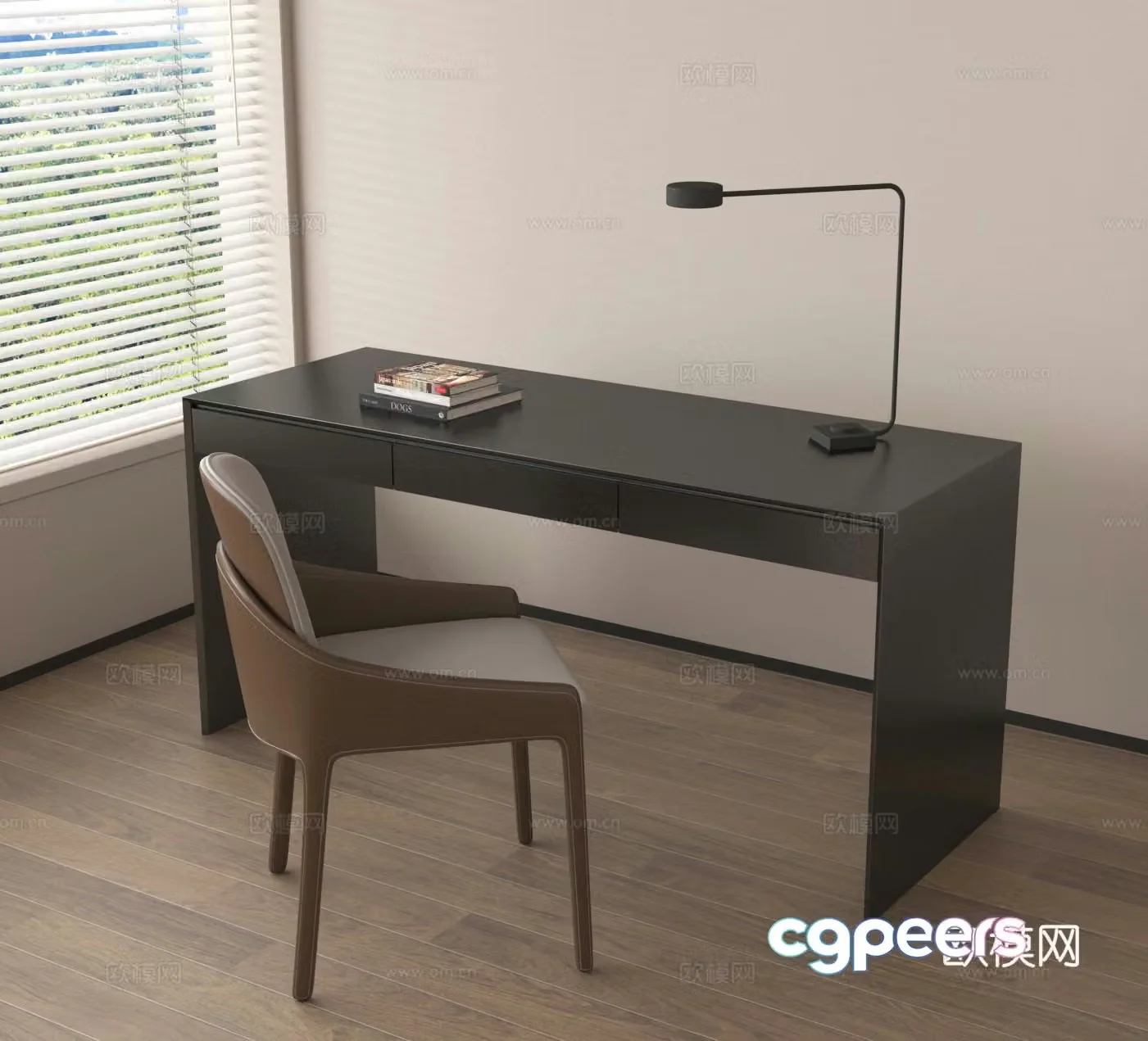 Office desk chair desk reading desk computer desk 3d model