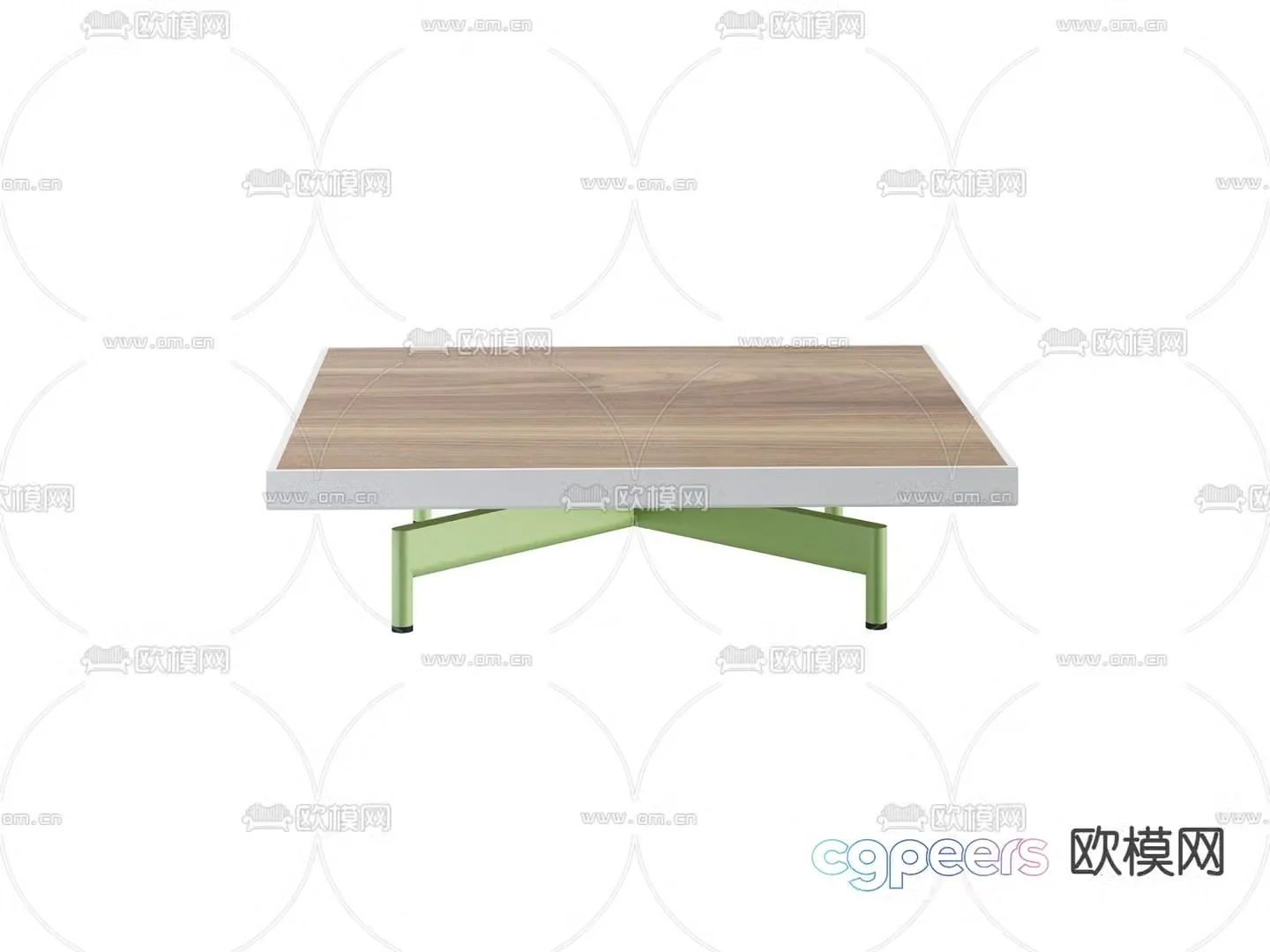 Modern square coffee table 3d model