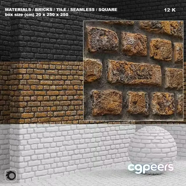 3ds Max Free – Material (seamless) – brick, tile set 4