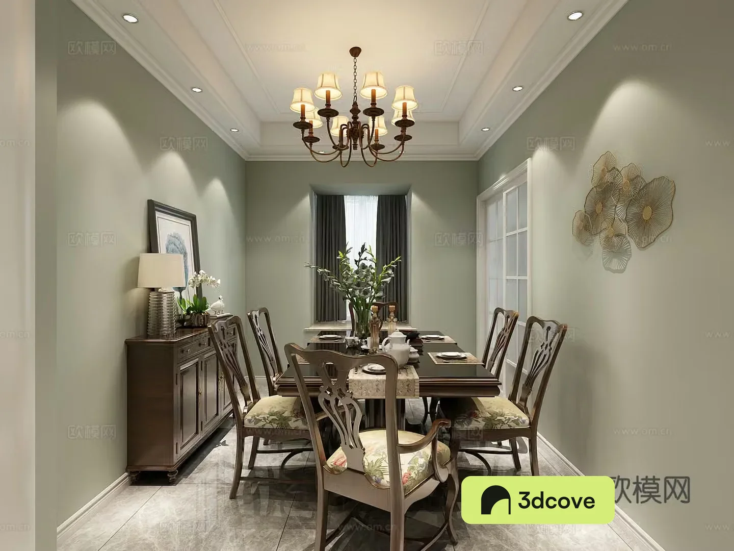 Jianmei Living and Dining Table and Chairs Chandelier Dining Table and Chairs Pendant