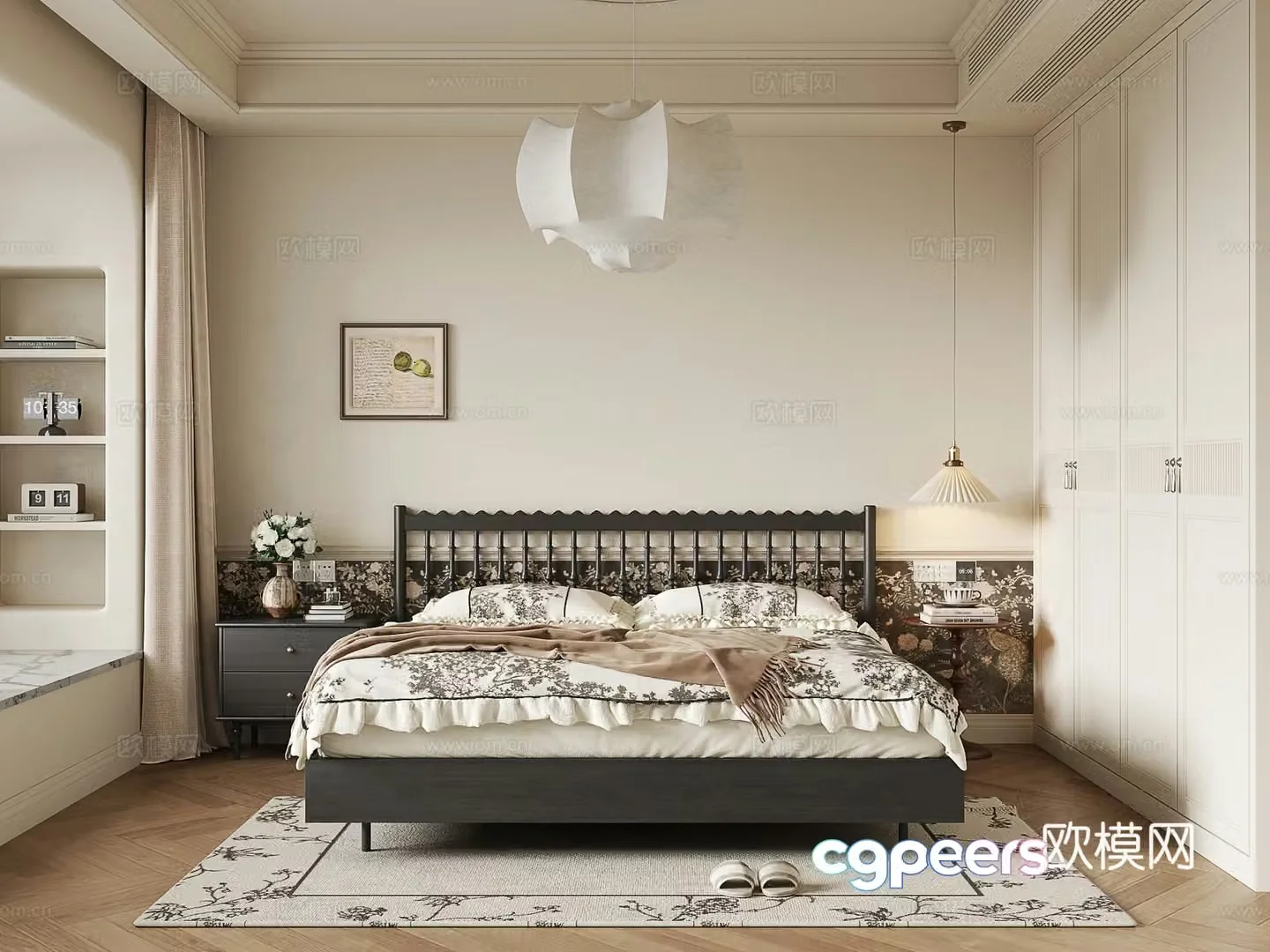 French bedroom master bedroom 3d model