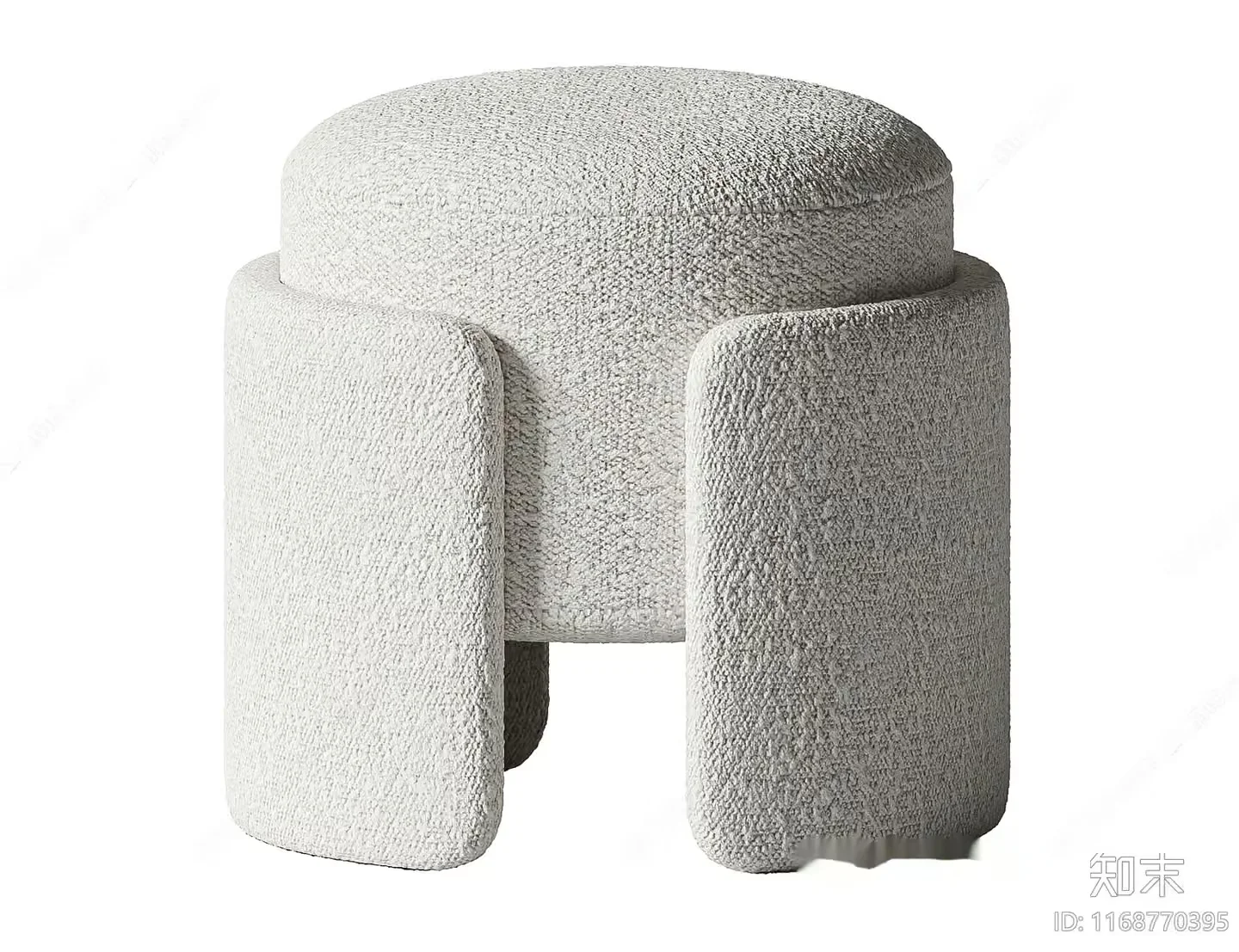 Modern White Upholstered Chair 3D Model – 2297 – VRAY Render