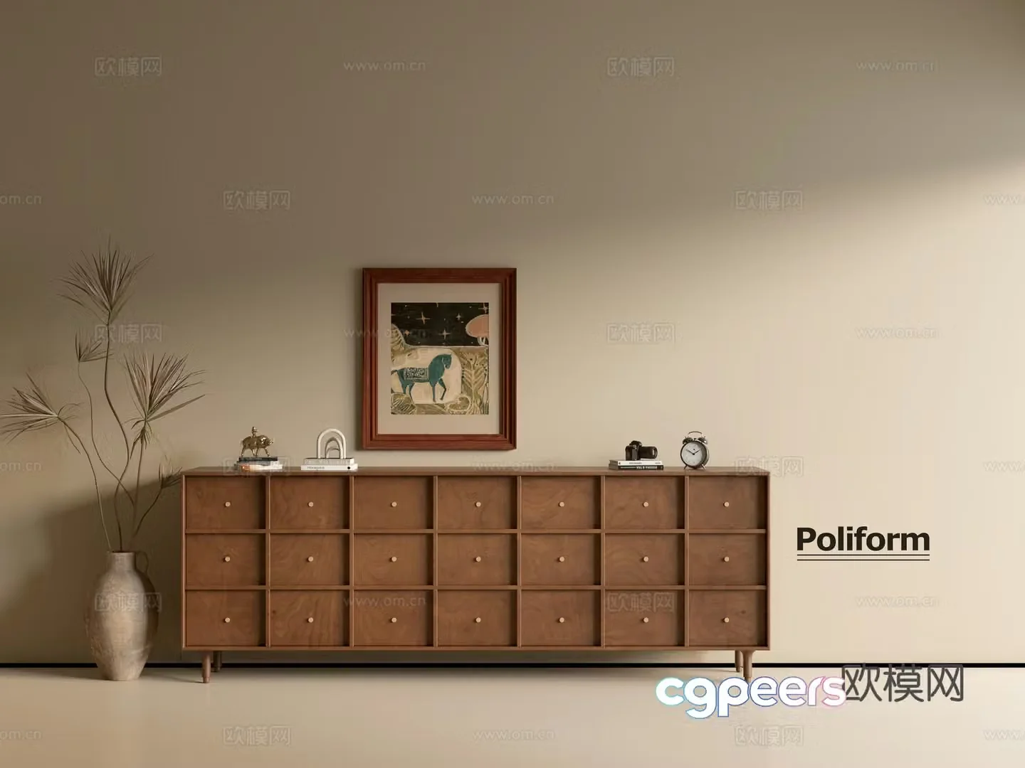 Modern wood grain cabinet ins wind minimalist wind cabinet whole cabinet sideboard balcony cabinet storage 3D model