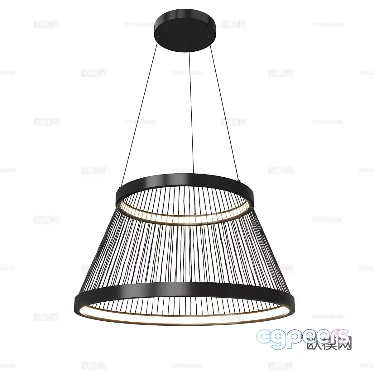 Modern minimalist chandelier restaurant chandelier 3d model