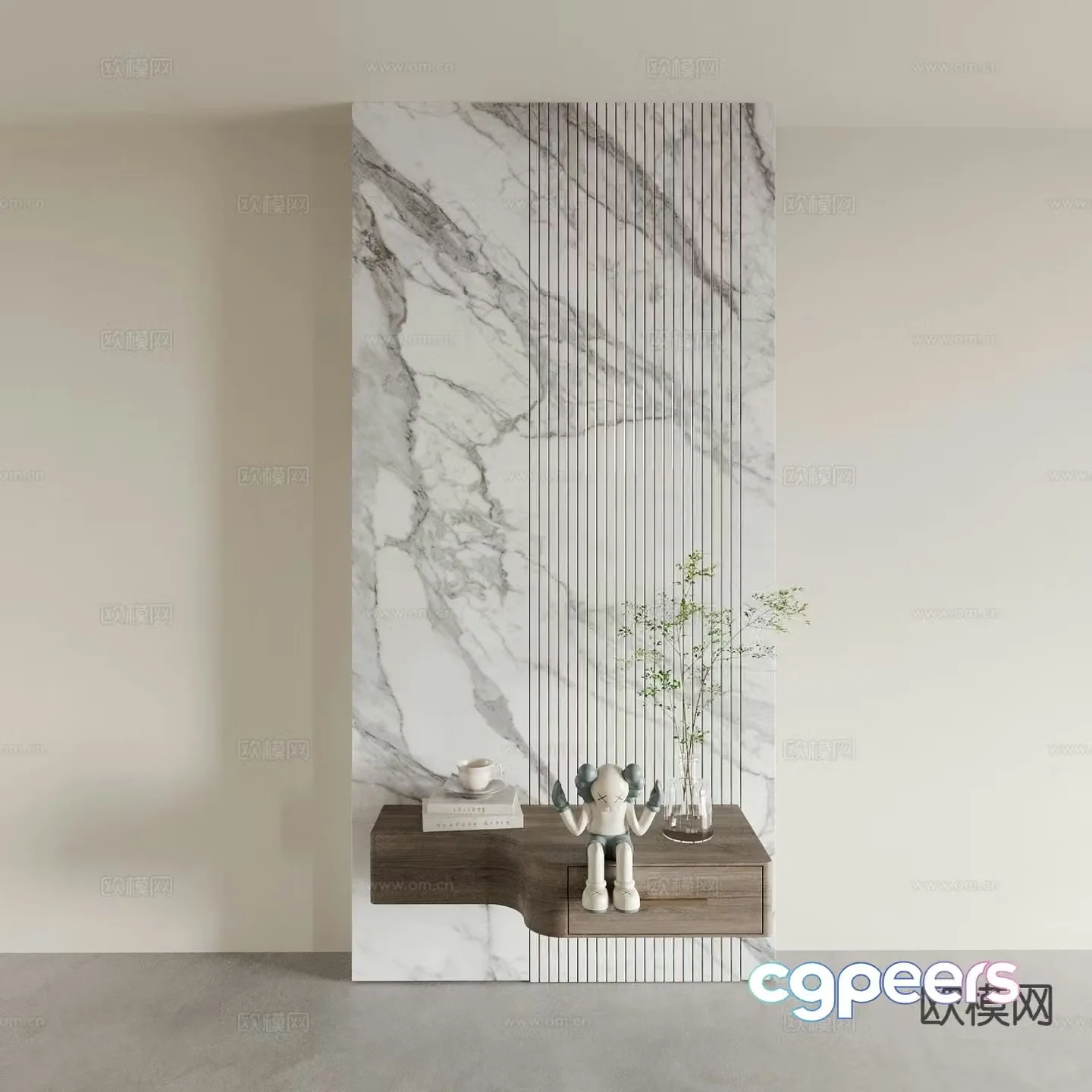 Entry entrance cabinet 3D model
