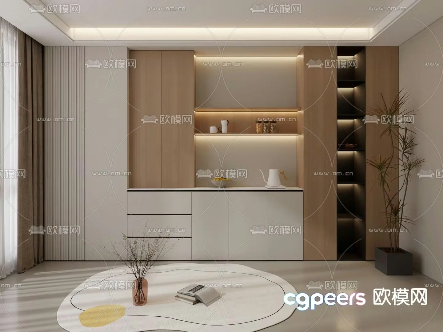 Modern sideboard 3d model