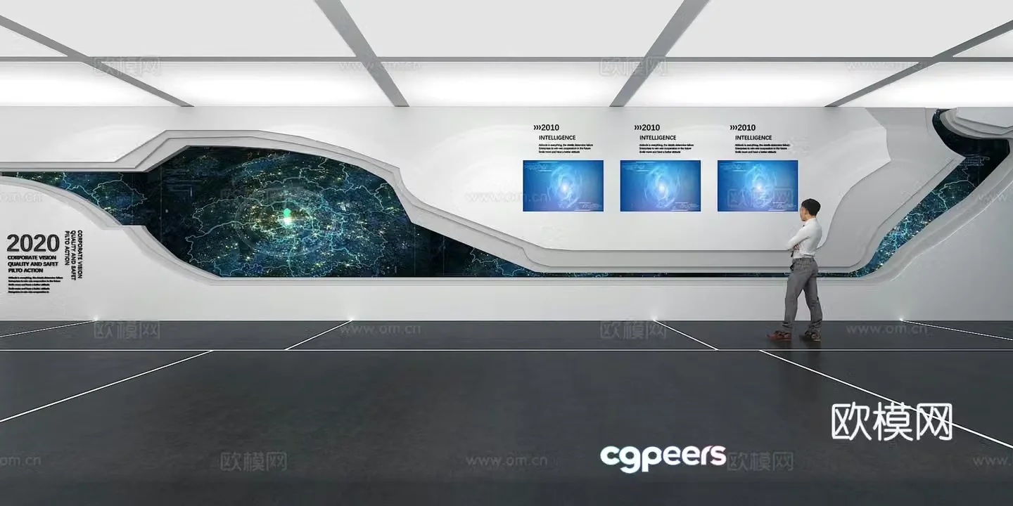 Cultural wall Corporate culture wall Display wall Classroom Exhibition hall Campus culture Corridor 3D model