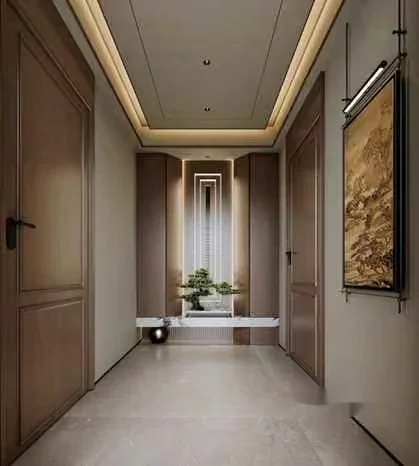 Long Hallway With Doors 3D Model – 8058 – VRAY Render