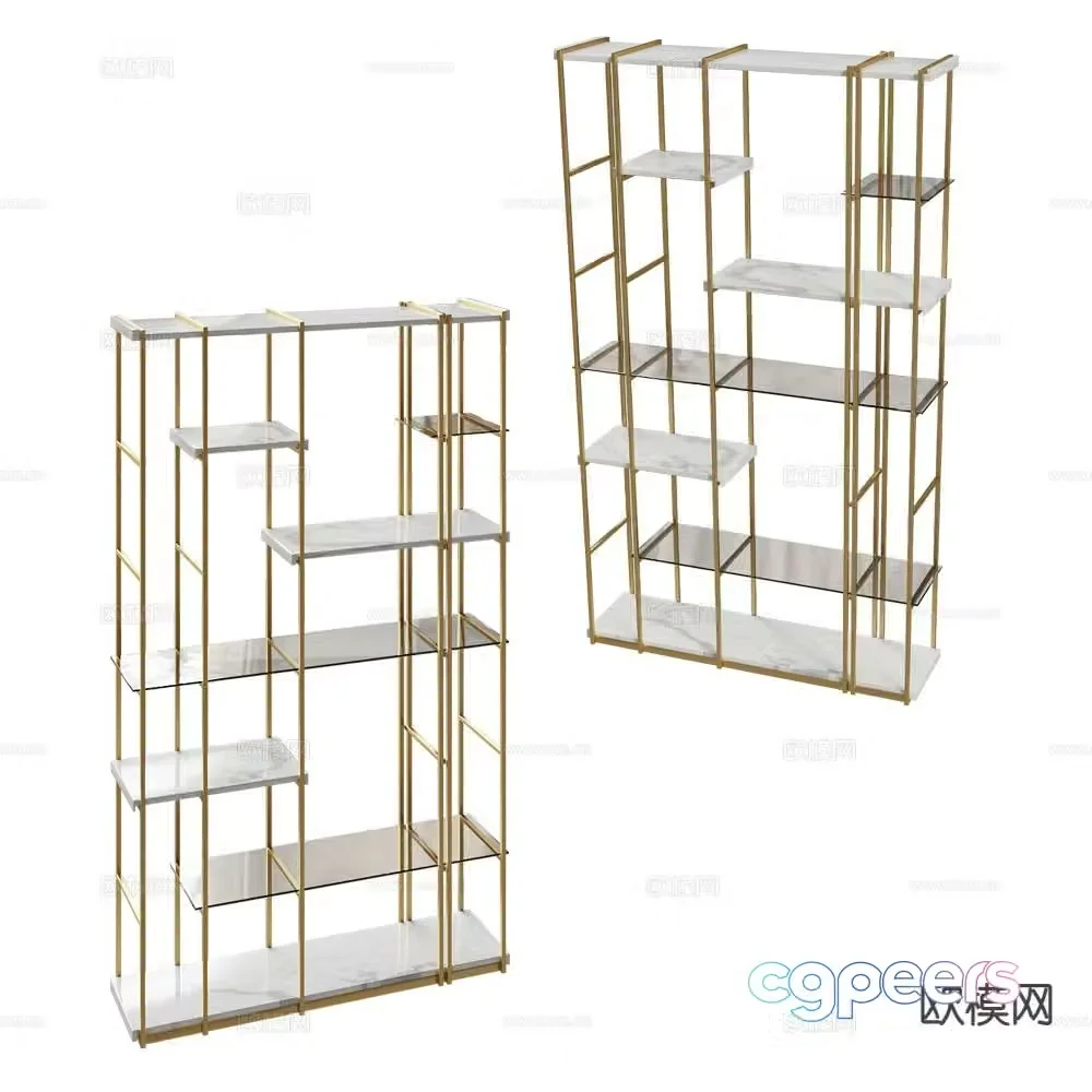 Paolo Castelli modern bookcase bookshelf 3d model