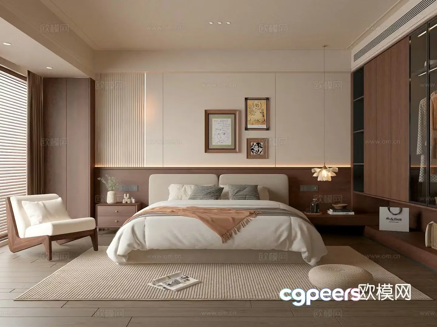 Medieval style bedroom master bedroom 3d model