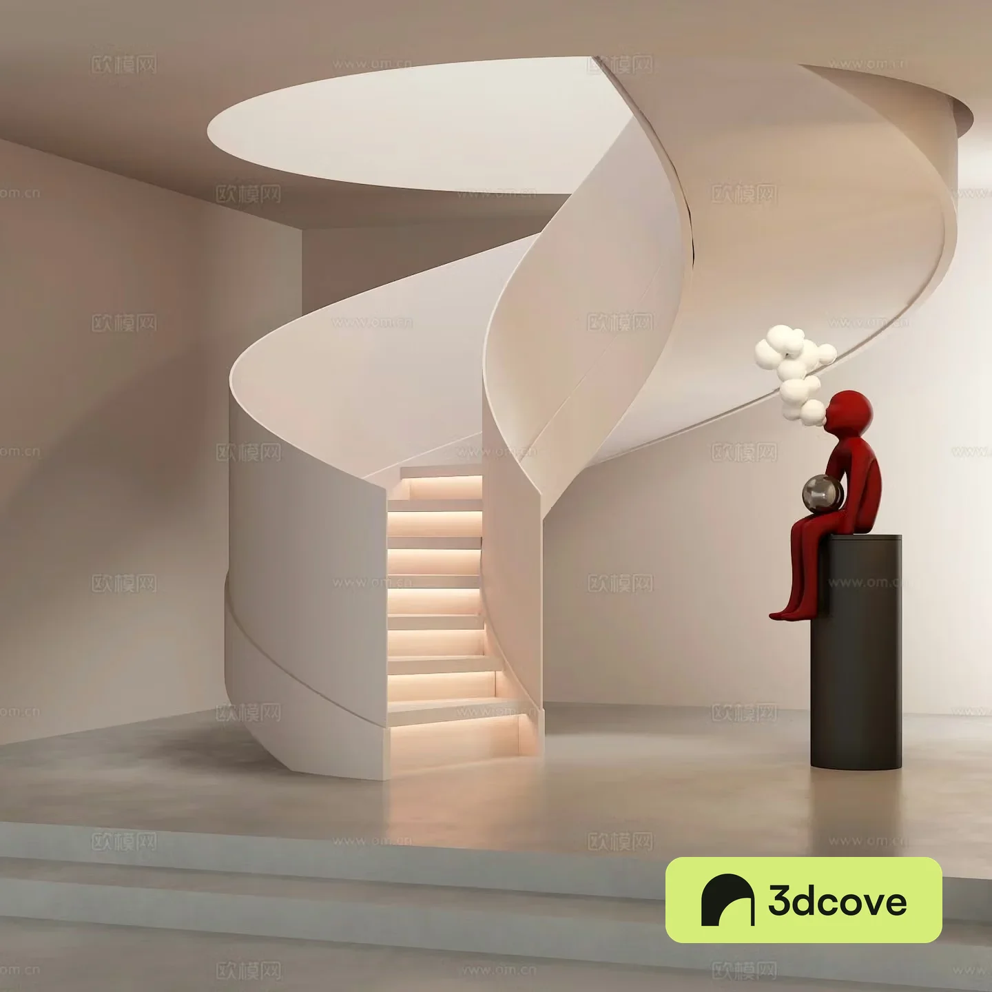 Modern spiral staircase