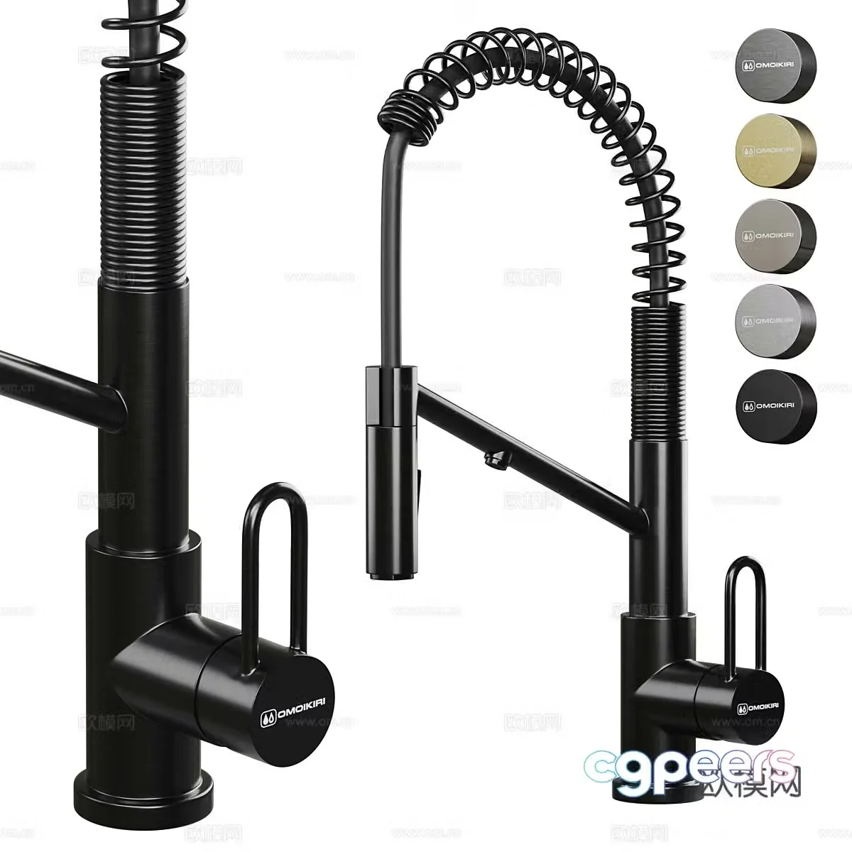Modern Omoikiri Mikawa Plus Kitchen Faucet 3D Model
