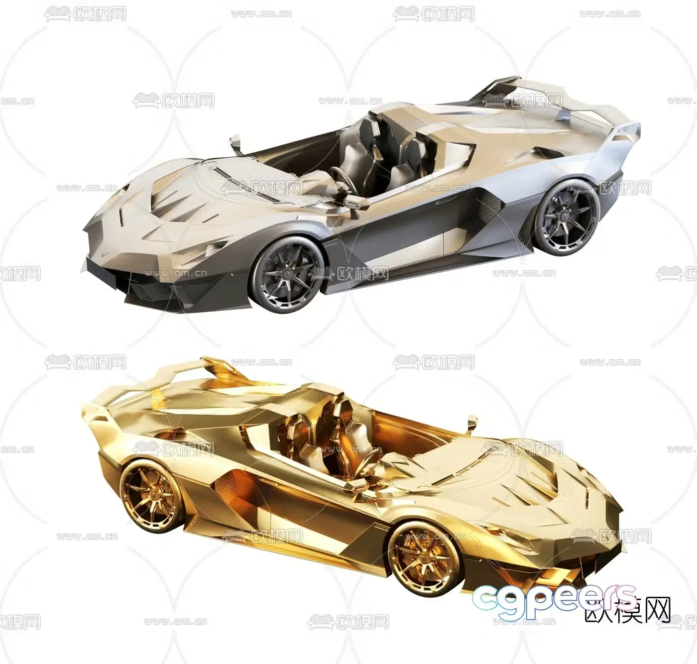 Modern Lamborghini convertible supercar toy 3d model