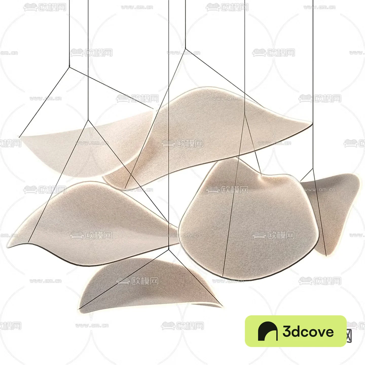 Creative chandelier fabric chandelier hanging lamp
