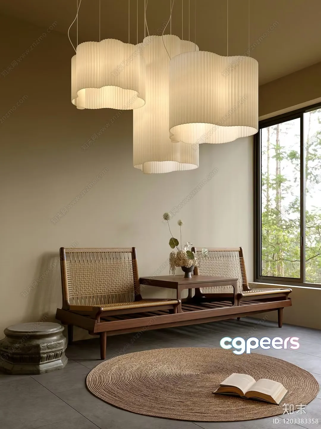 Modern Living Room 3D Model – 176 – VRAY Render