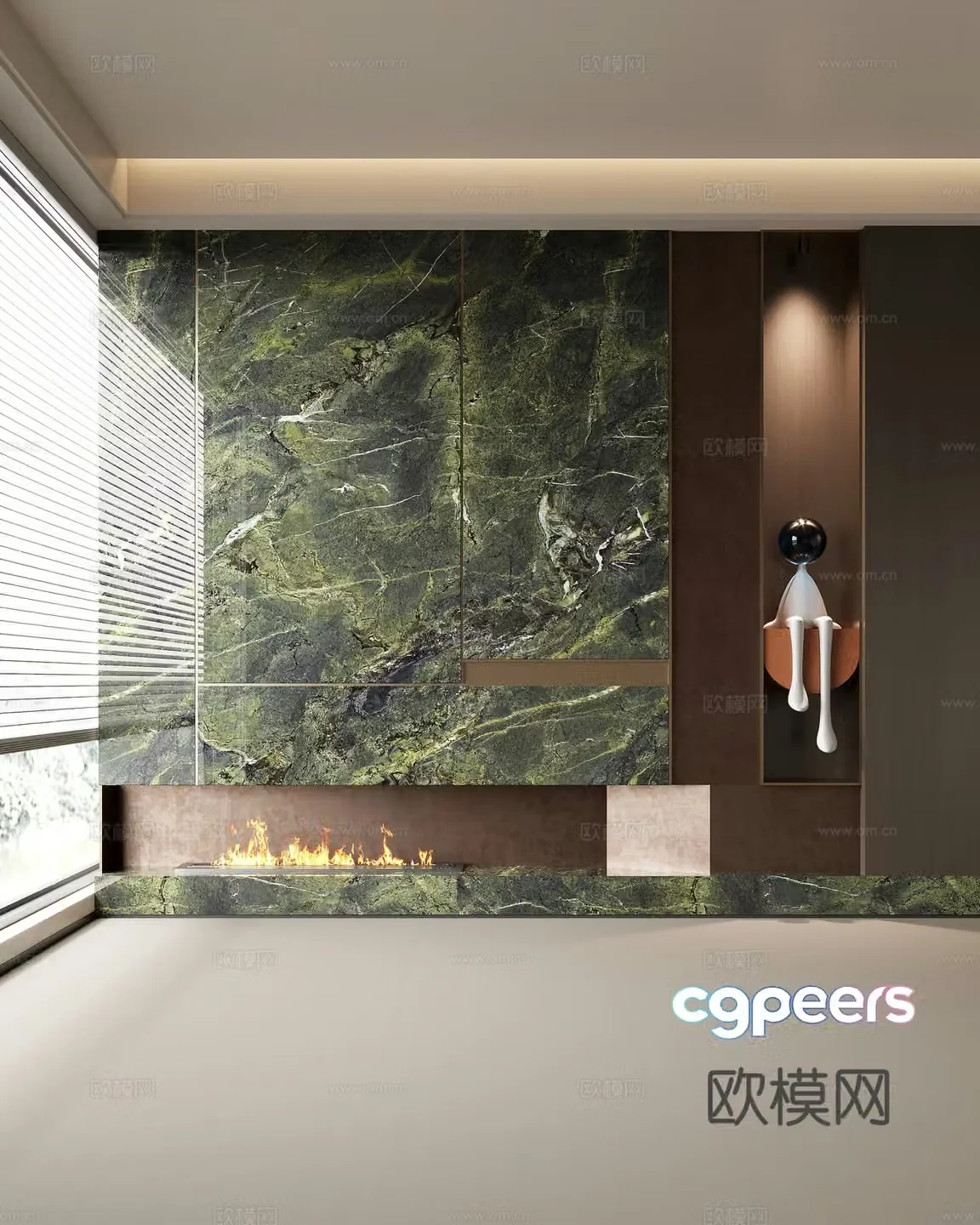 Modern art entrance 3d model
