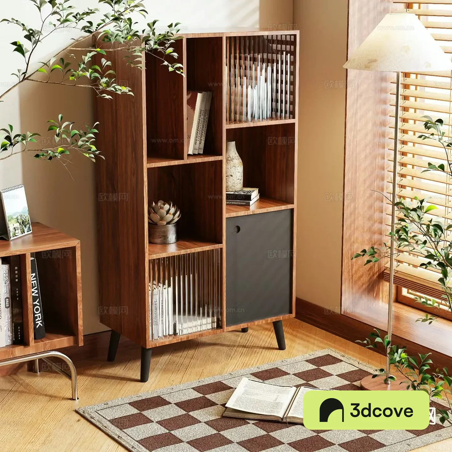 Medieval style bookshelf bookcase
