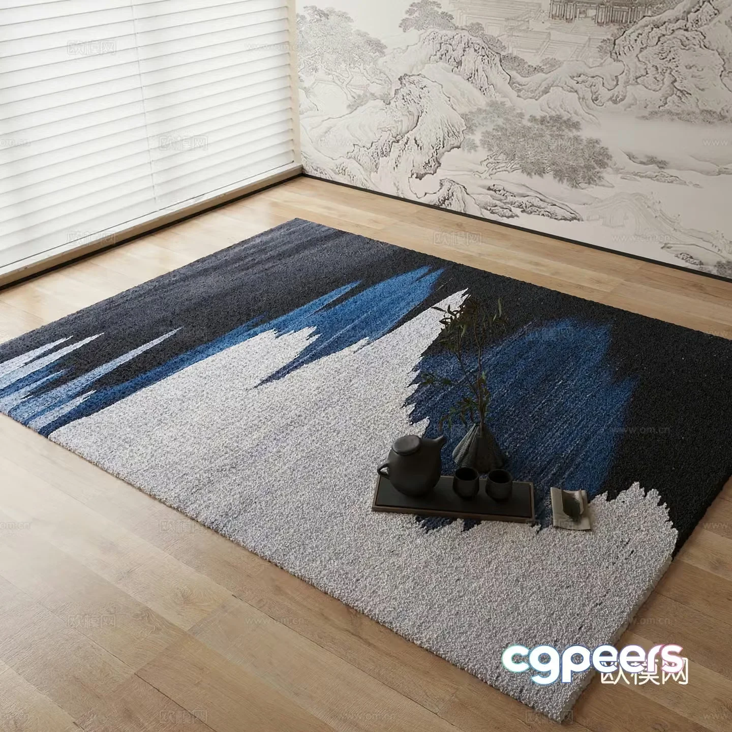 New Chinese carpet 3D model