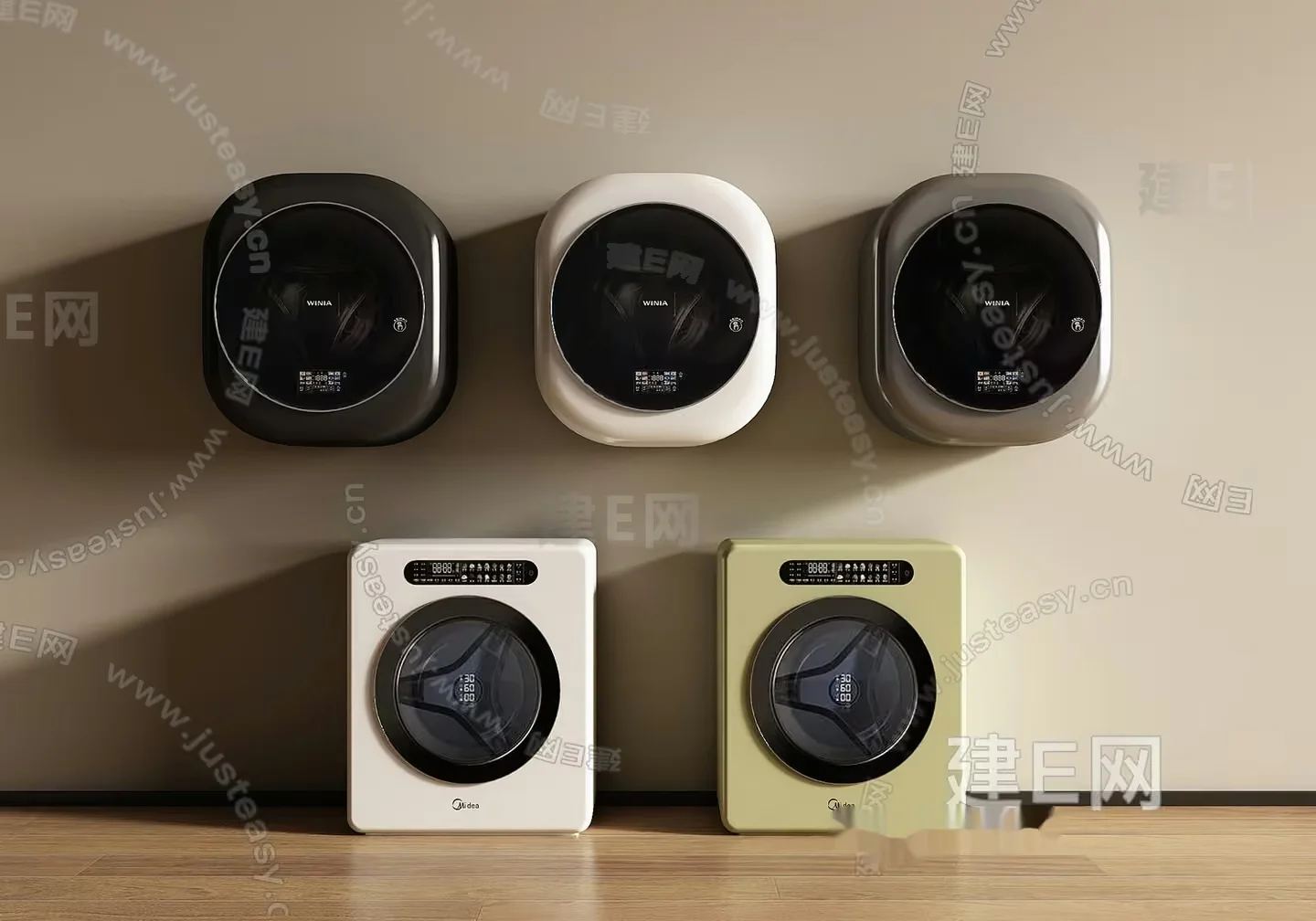 Modern Washing Machines 3D Model – 14034 – VRAY Render