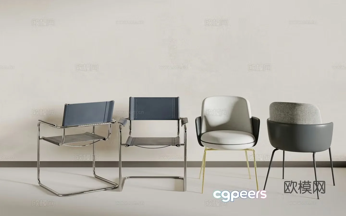 Modern single chair 3d model