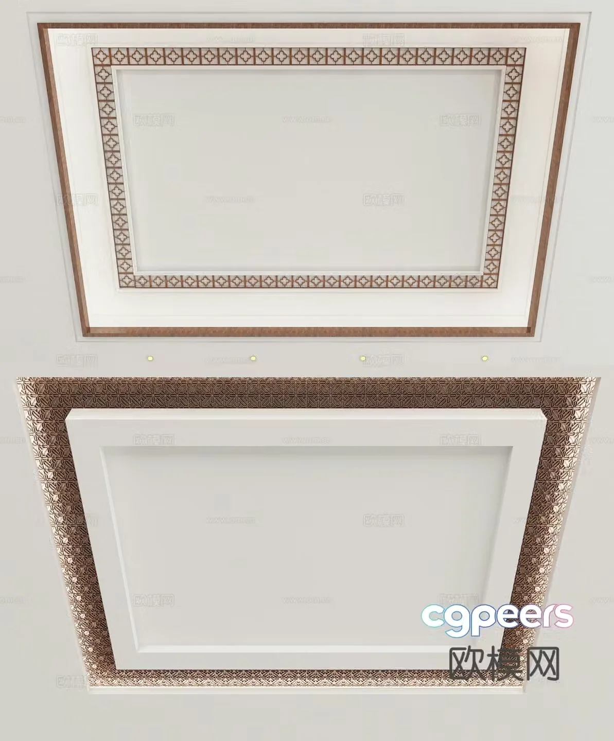 New Chinese style ceiling 3D model