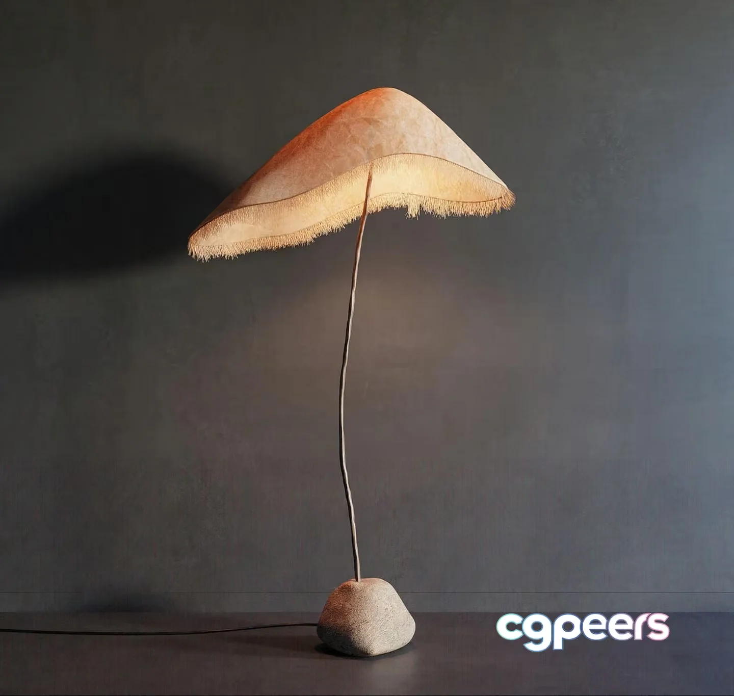 A Table Lamp With A Unique Design 3D Model – 2567 – VRAY Render