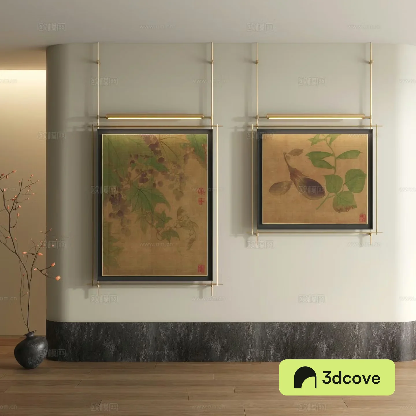 Song style decorative painting New Chinese style landscape painting