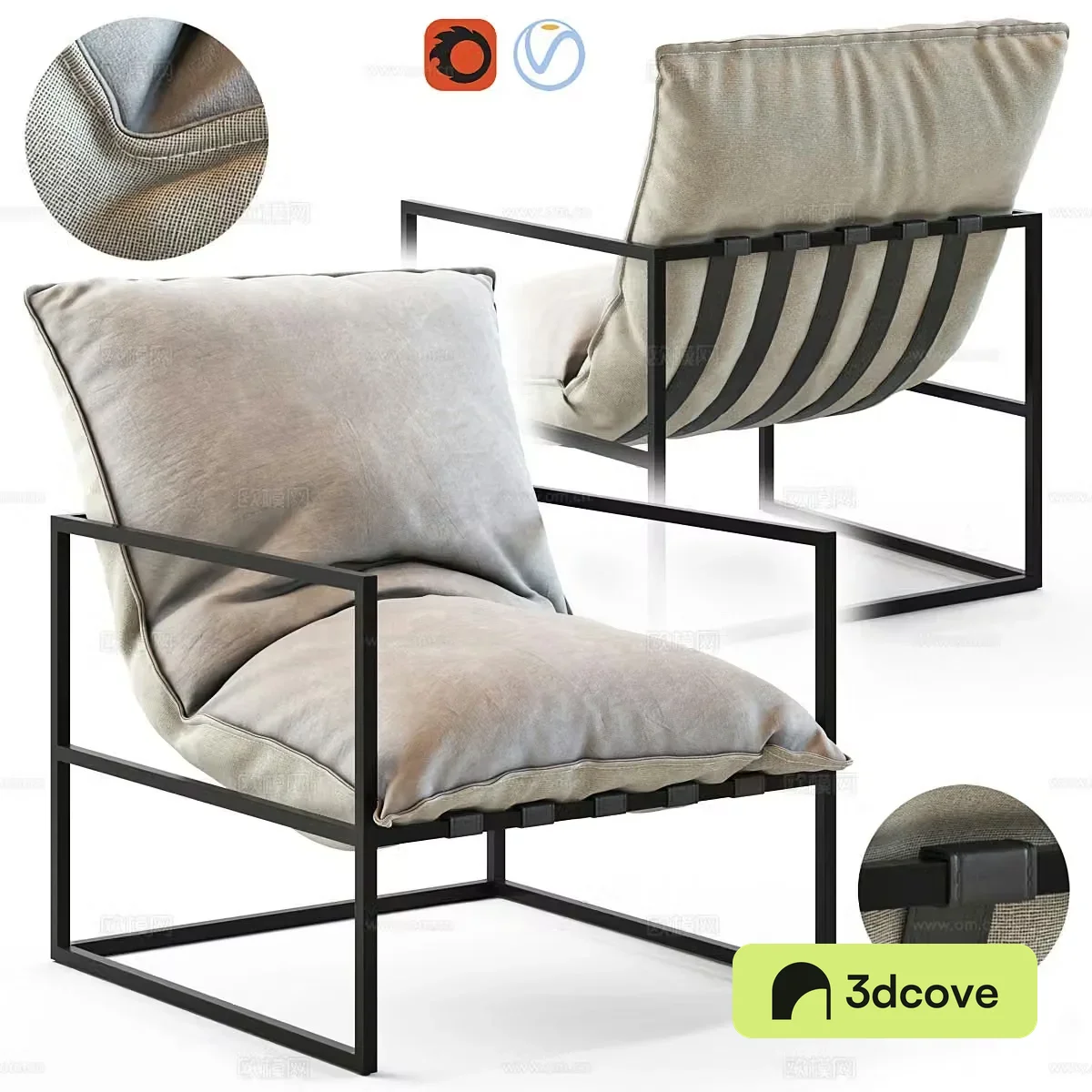 Fabric single sofa chair Fabric single chair Fabric casual chair Fabric backrest chair Fabric