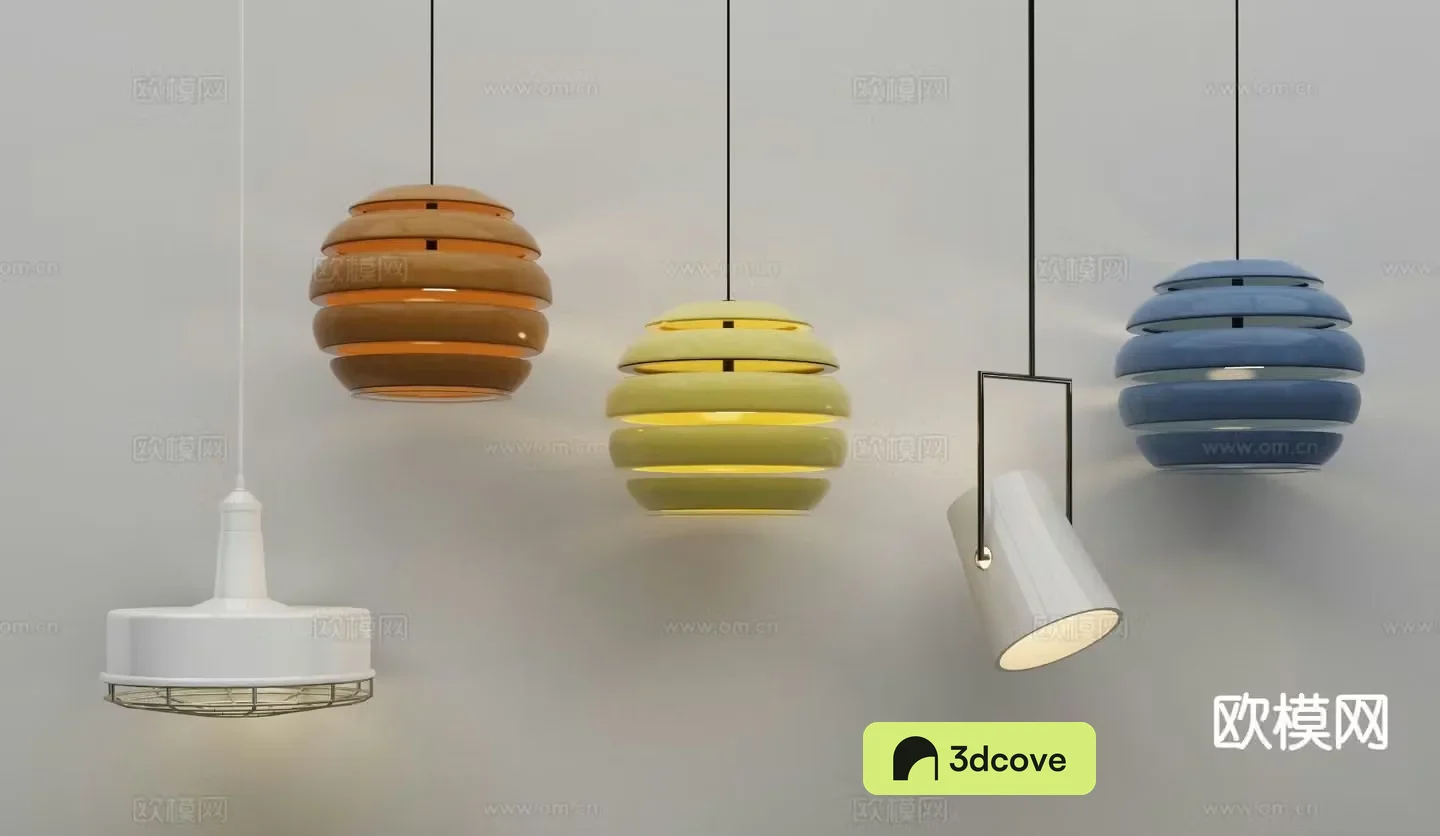 Modern colorful chandelier