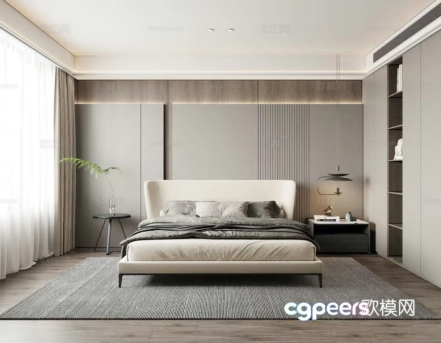 Modern Bedroom Furniture 3D Model – 14226 – CORONA Render