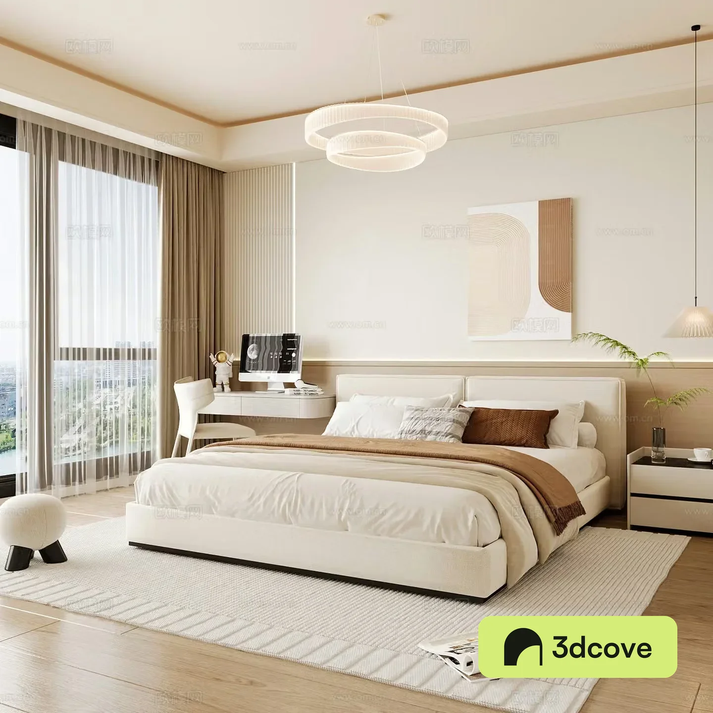 Modern home bedroom Modern bedroom Italian bedroom Simple bedroom Italian bed
