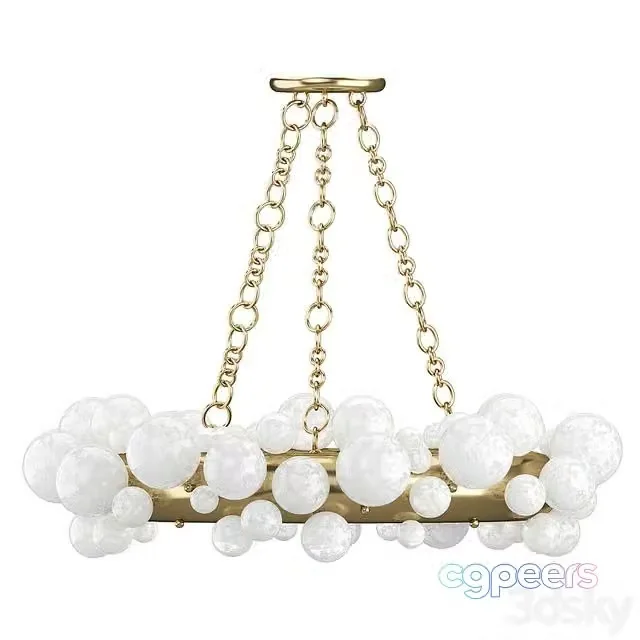 3ds Max Free – 1st DIBS Bubble Ring Rock Crystal Chandelier by Phoenix