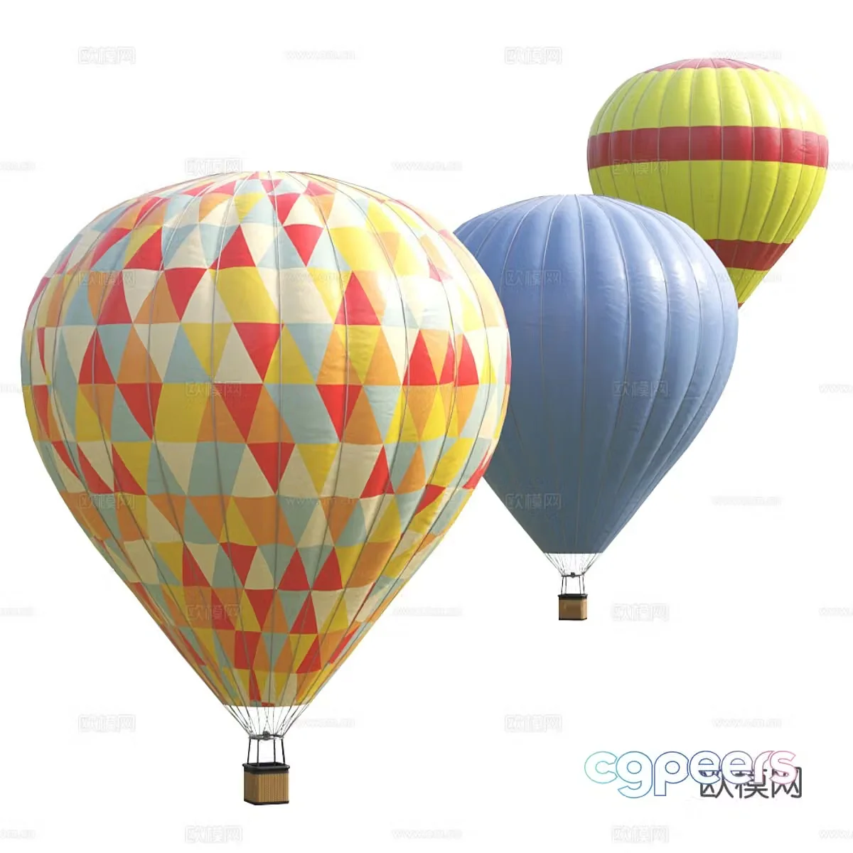 Montgolfier Hot Air Balloon 3D Model