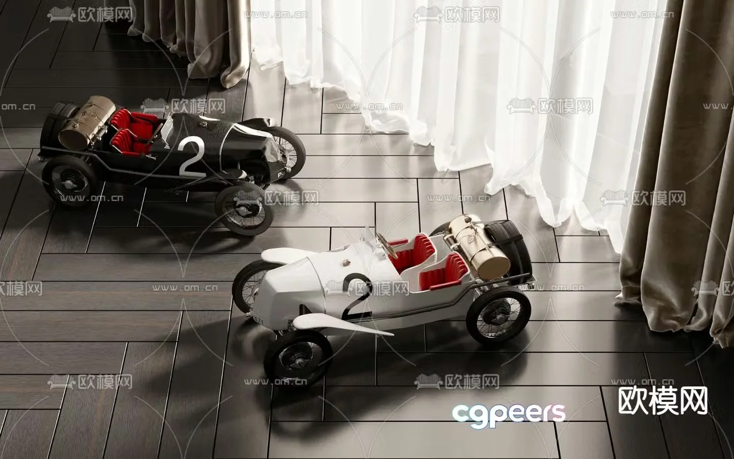 Modern children’s toy car 3d model